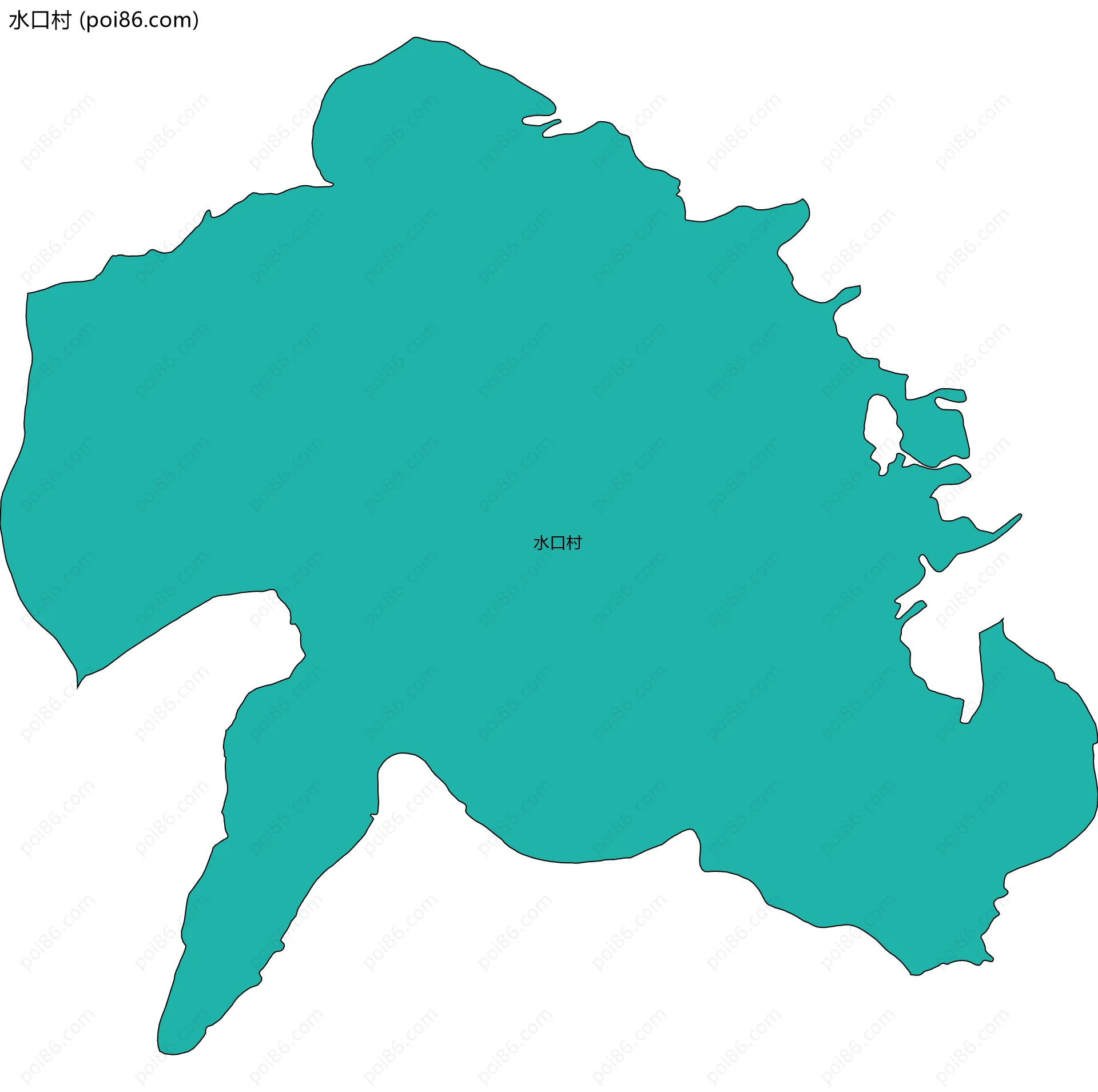 水口村边界地图