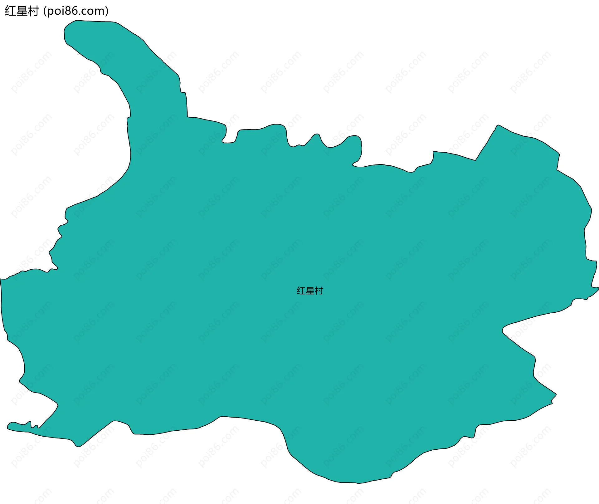 红星村边界地图