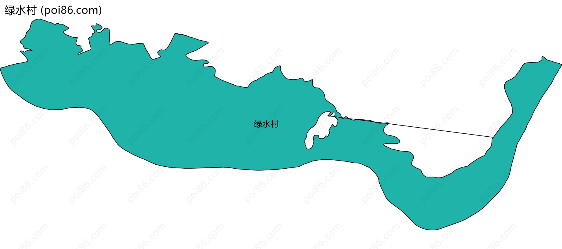 绿水村边界地图