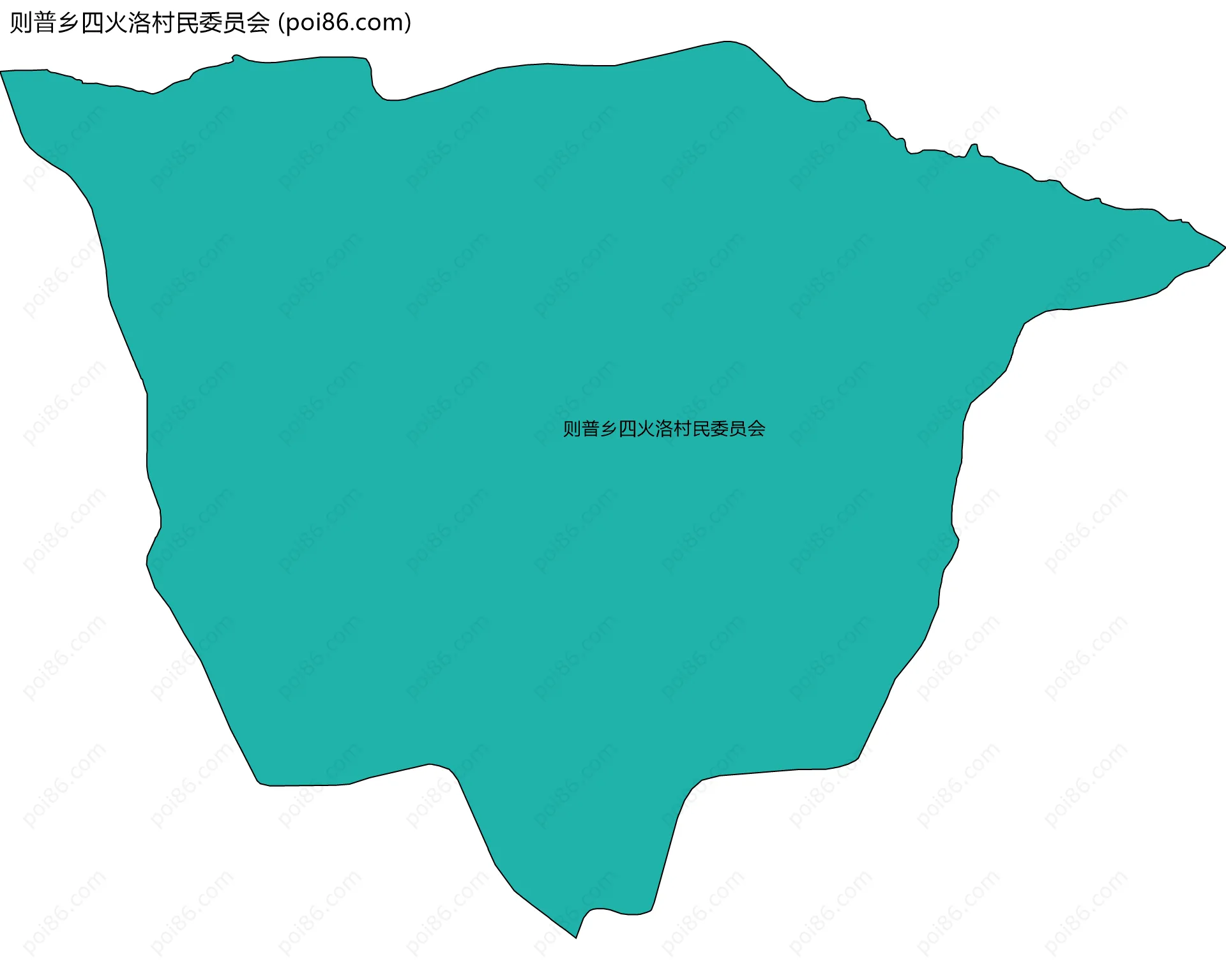 则普乡四火洛村民委员会边界地图
