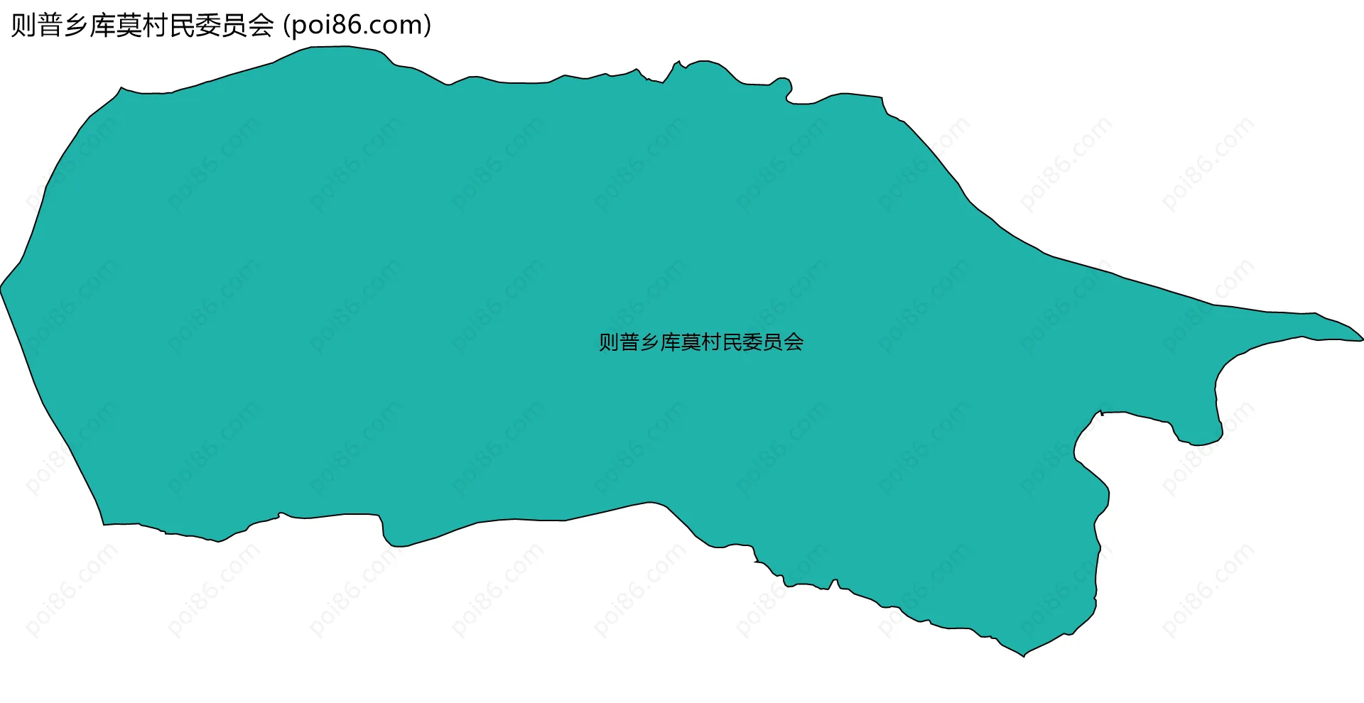 则普乡库莫村民委员会边界地图