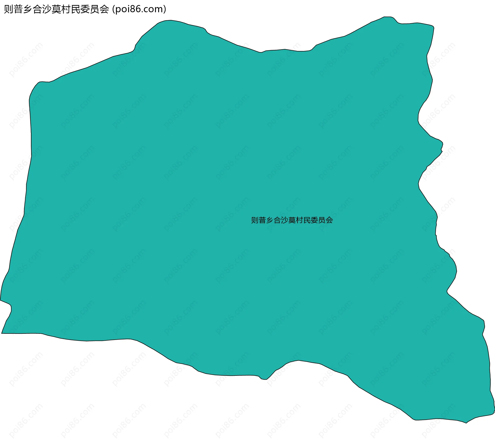 则普乡合沙莫村民委员会边界地图