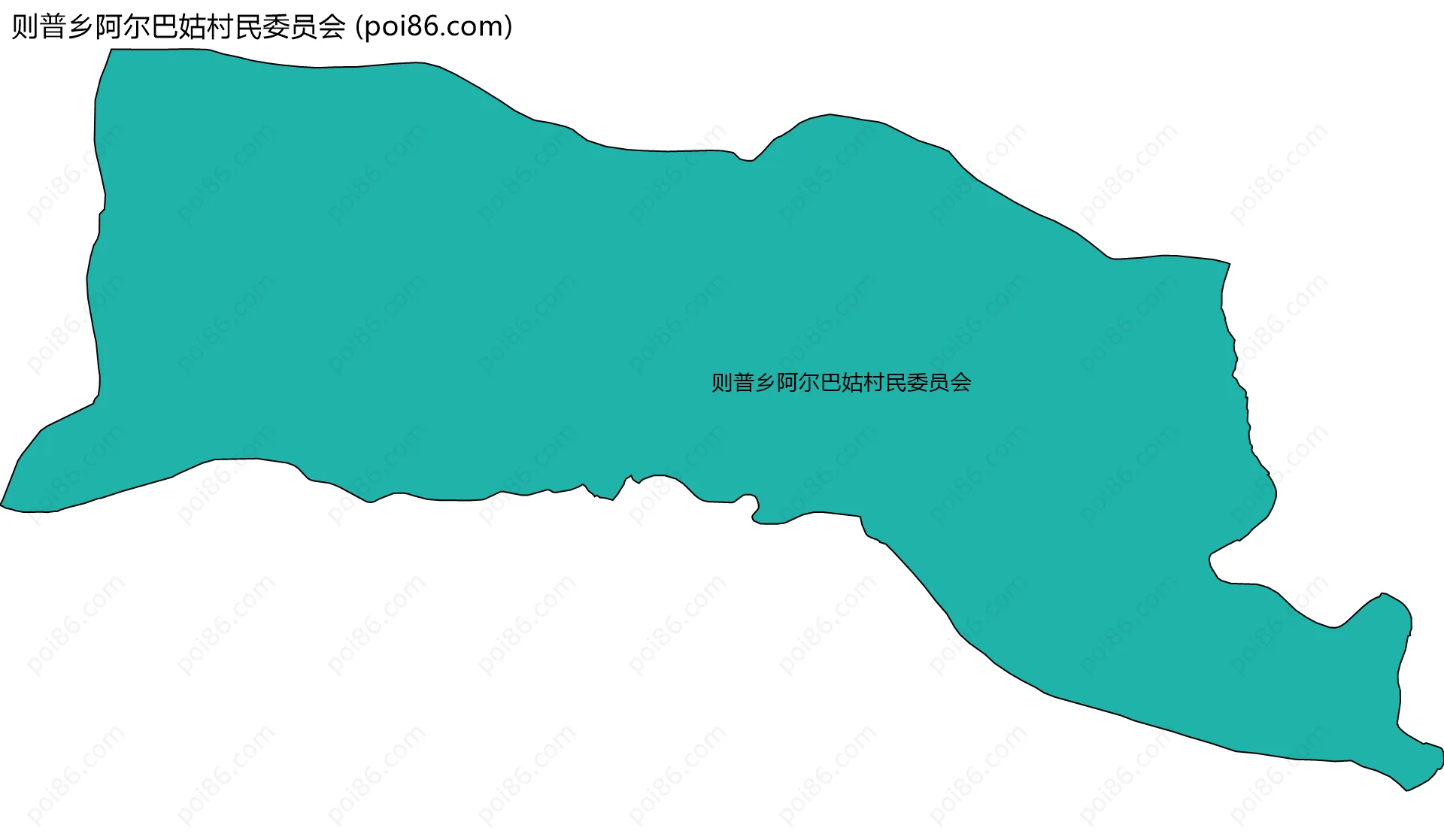 则普乡阿尔巴姑村民委员会边界地图