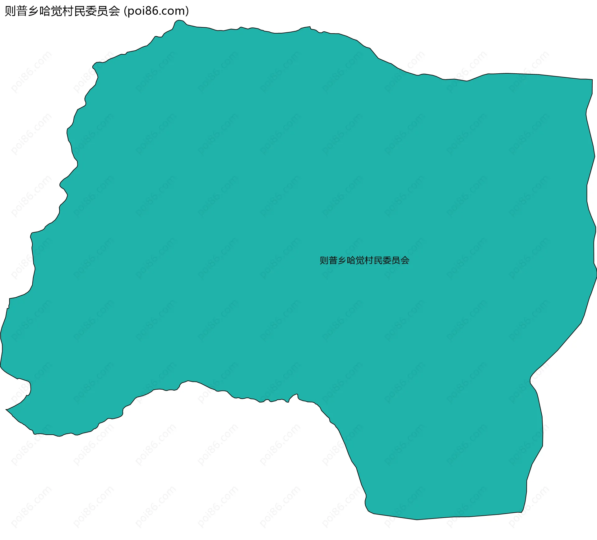 则普乡哈觉村民委员会边界地图