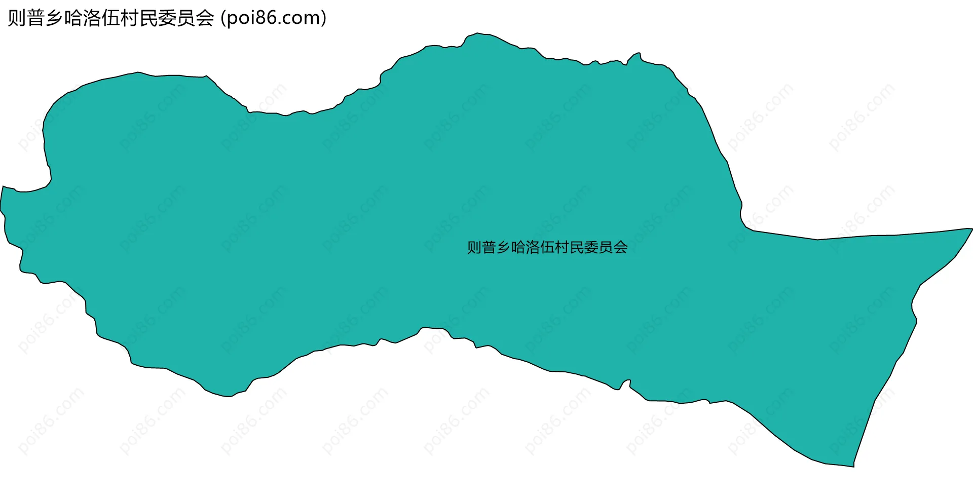 则普乡哈洛伍村民委员会边界地图
