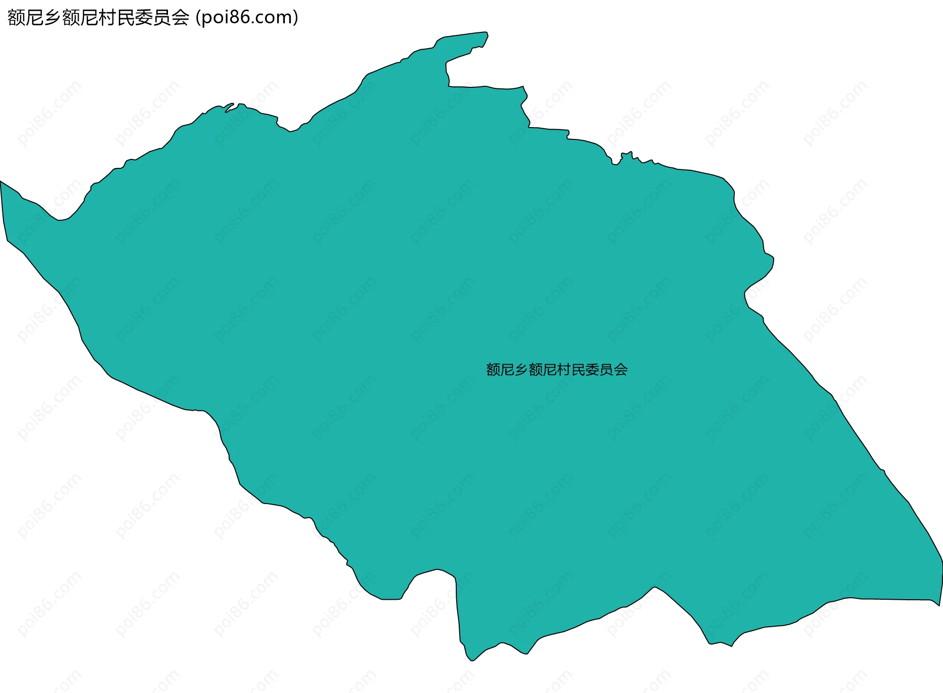额尼乡额尼村民委员会边界地图