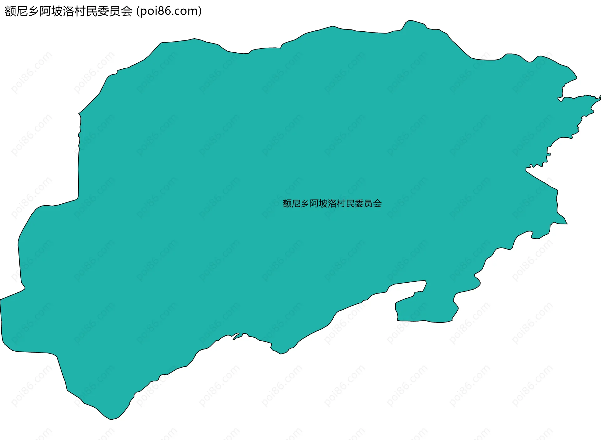 额尼乡阿坡洛村民委员会边界地图