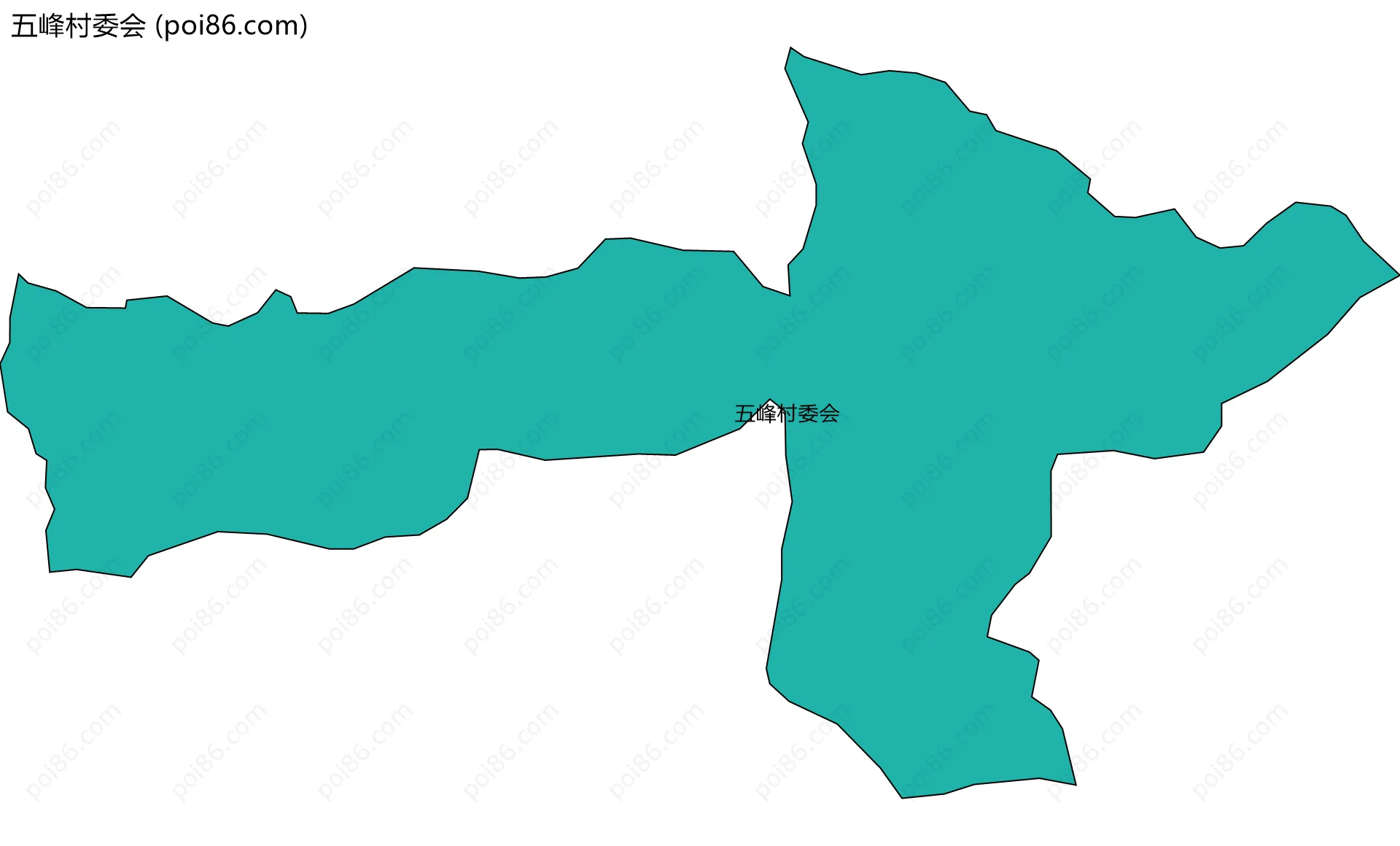 五峰村委会边界地图