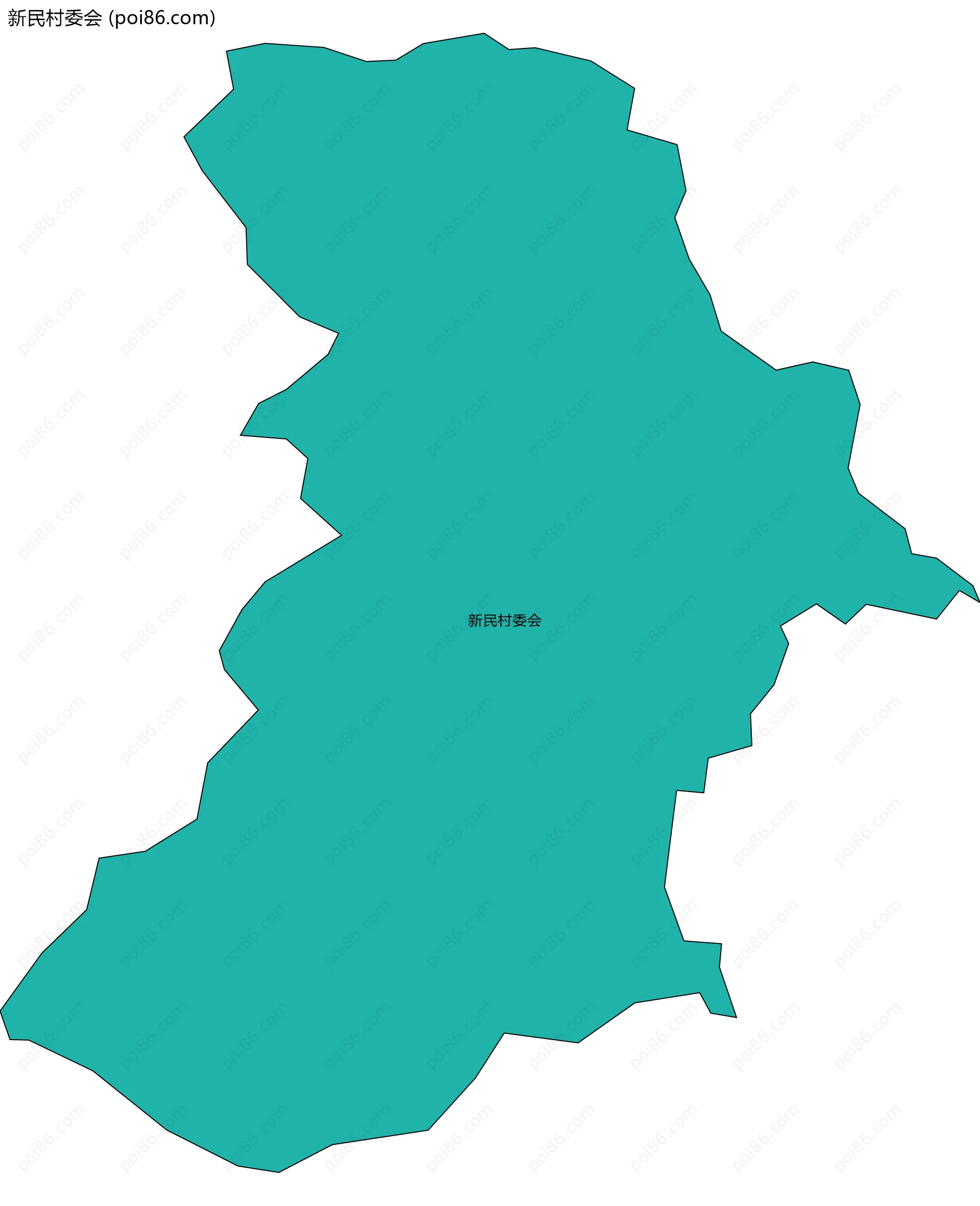 新民村委会边界地图