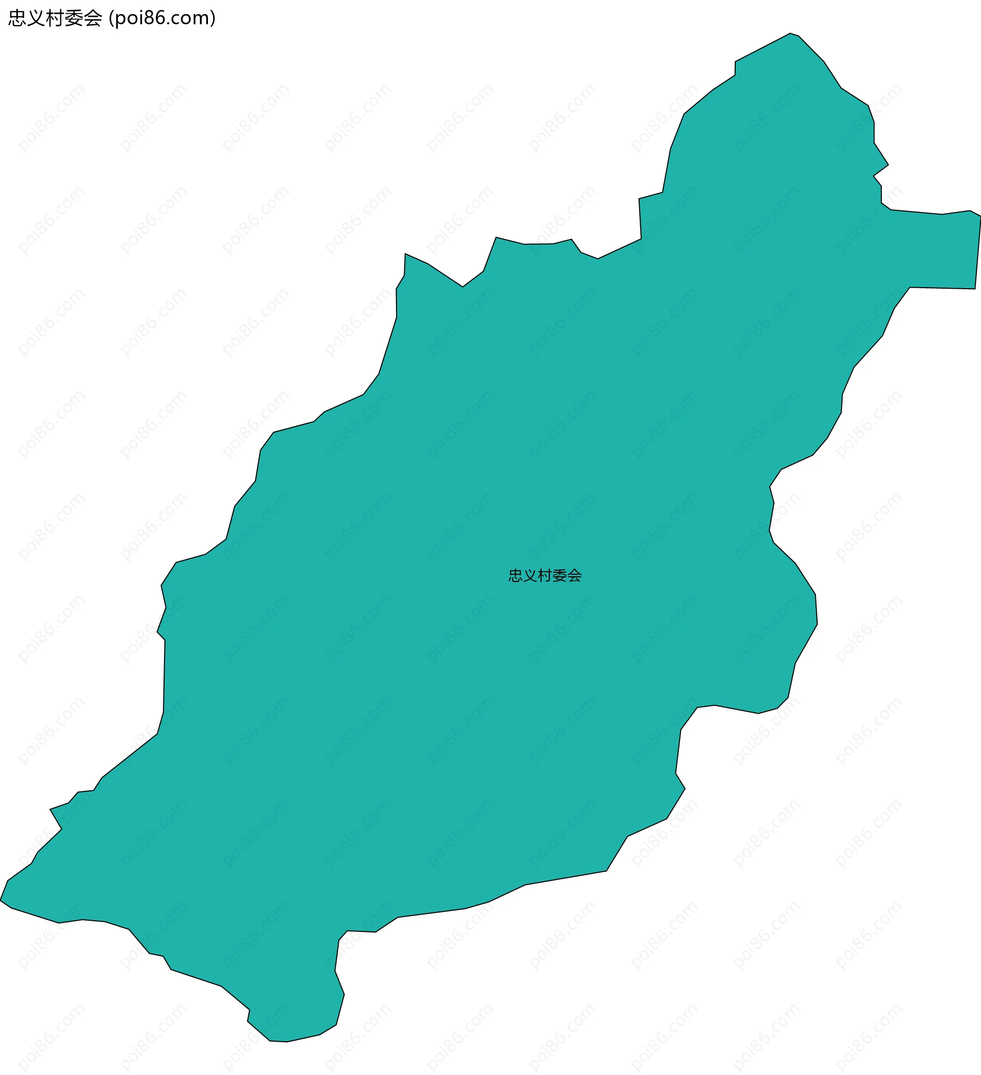 忠义村委会边界地图