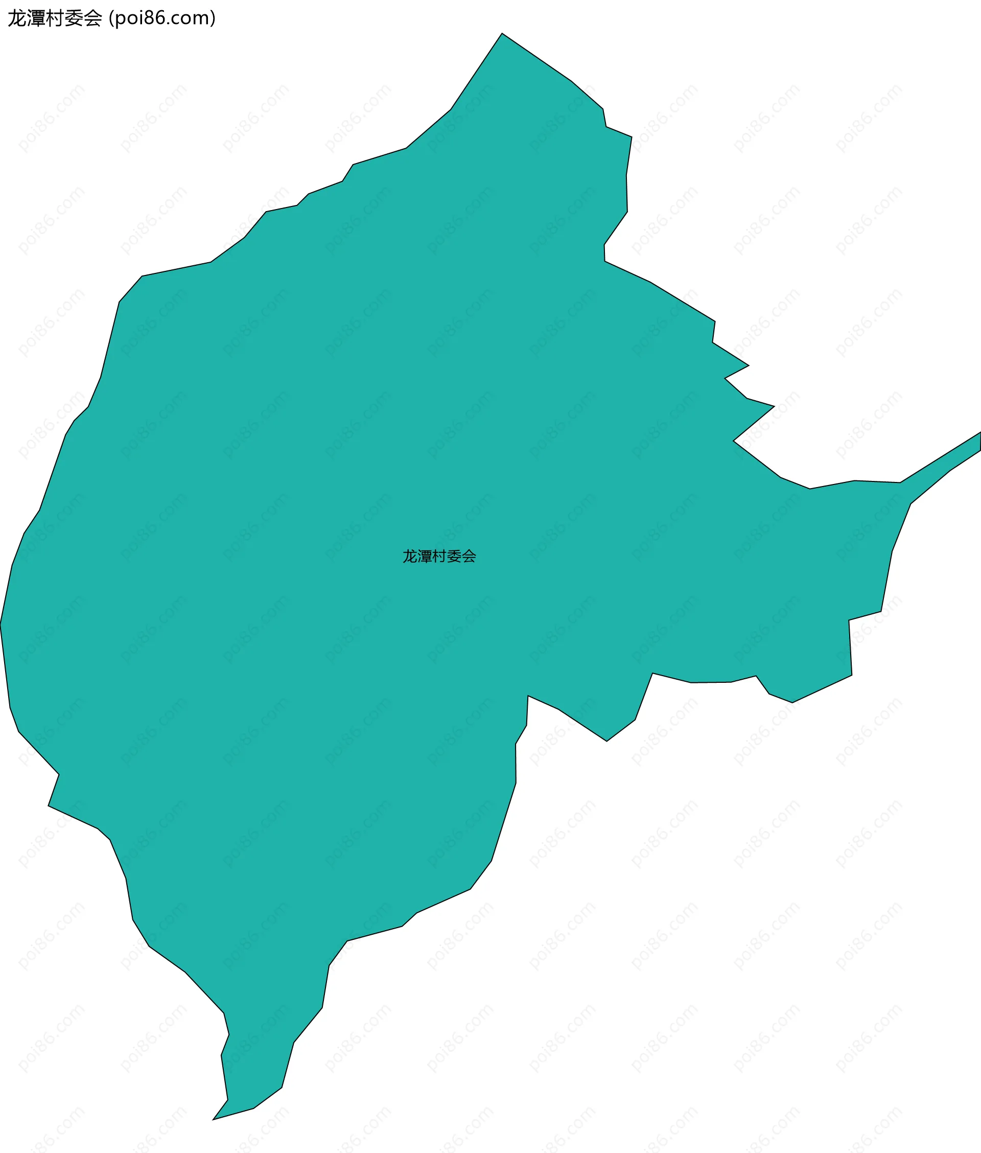 龙潭村委会边界地图