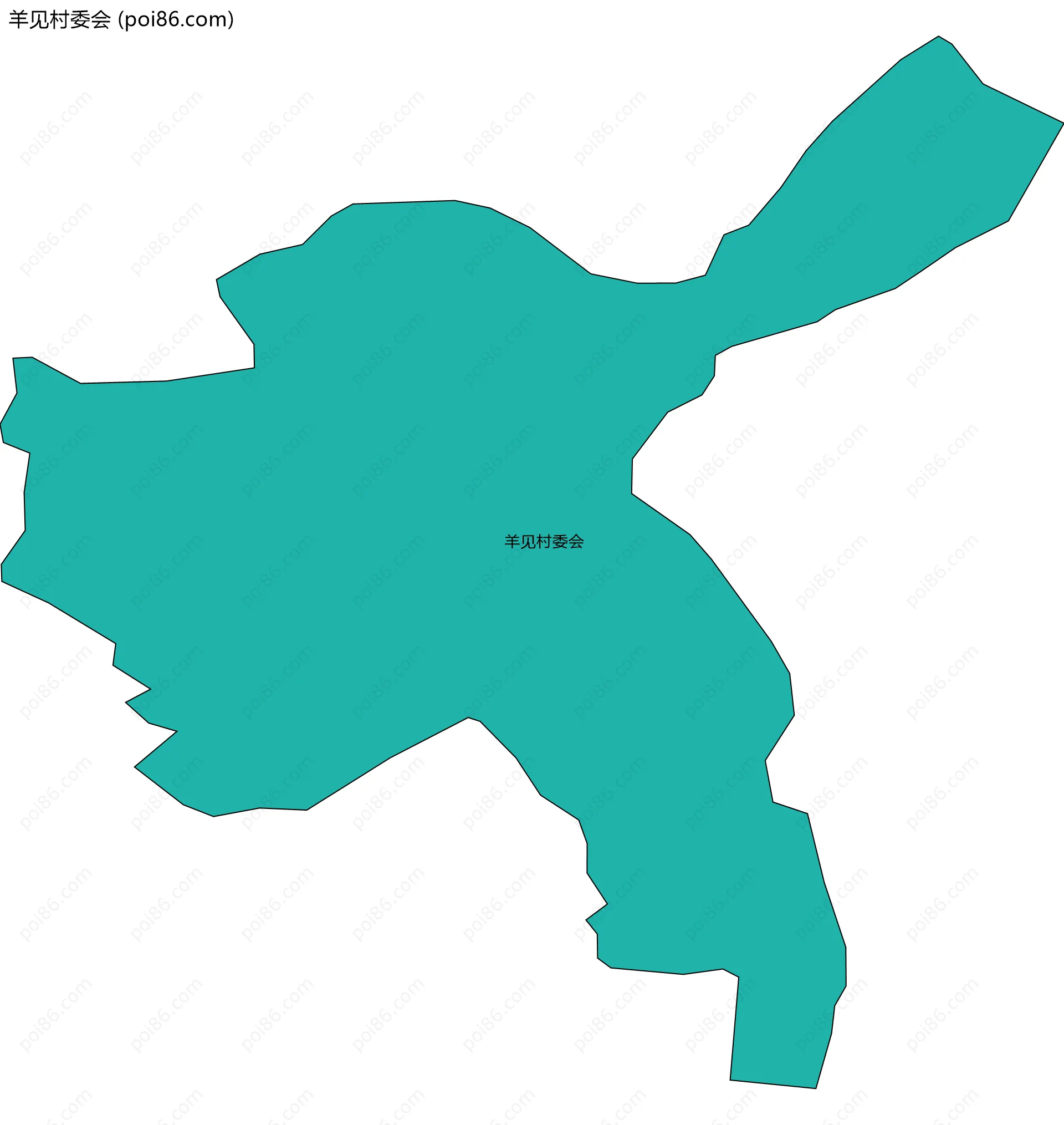 羊见村委会边界地图