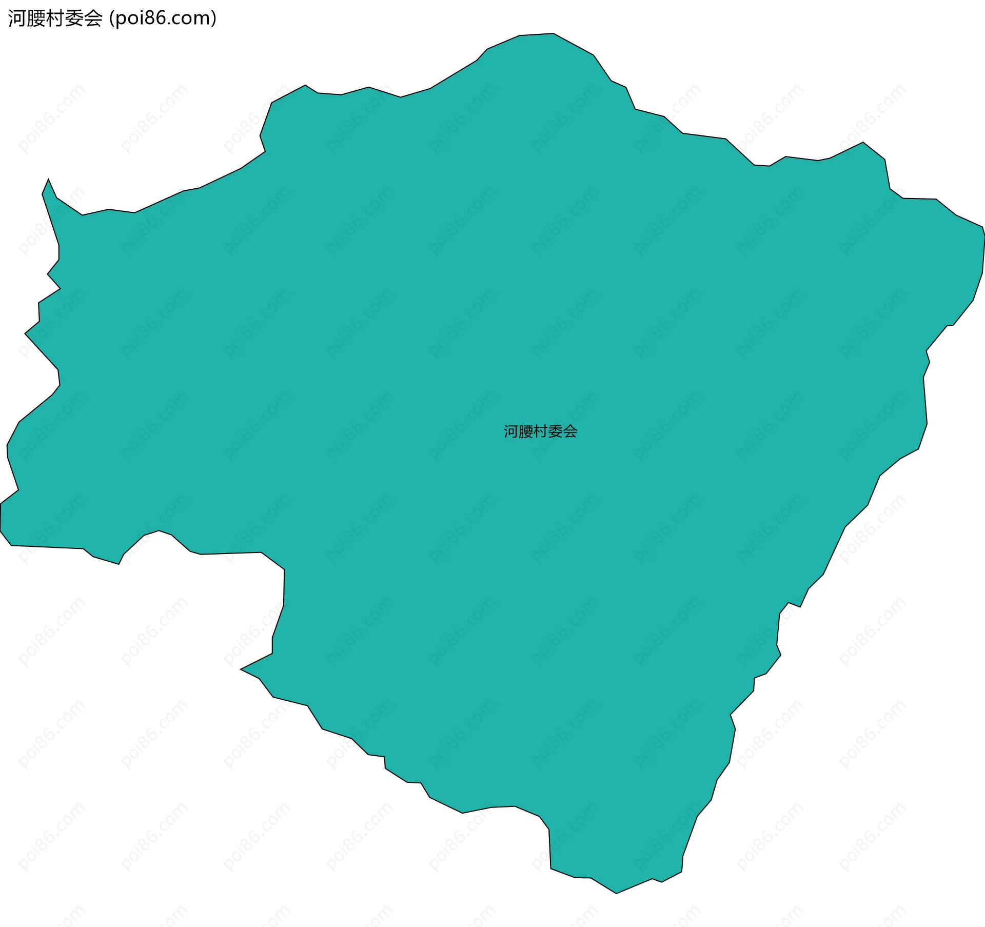 河腰村委会边界地图