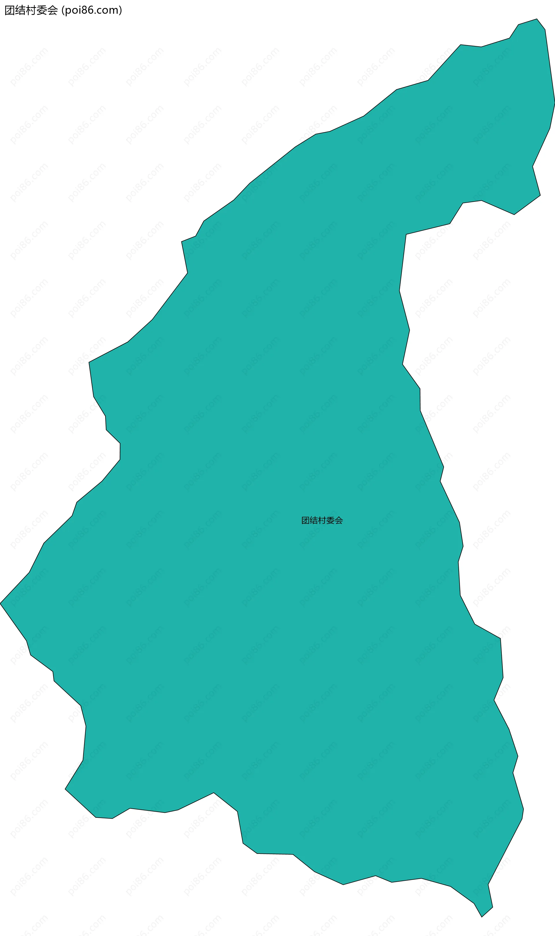 团结村委会边界地图