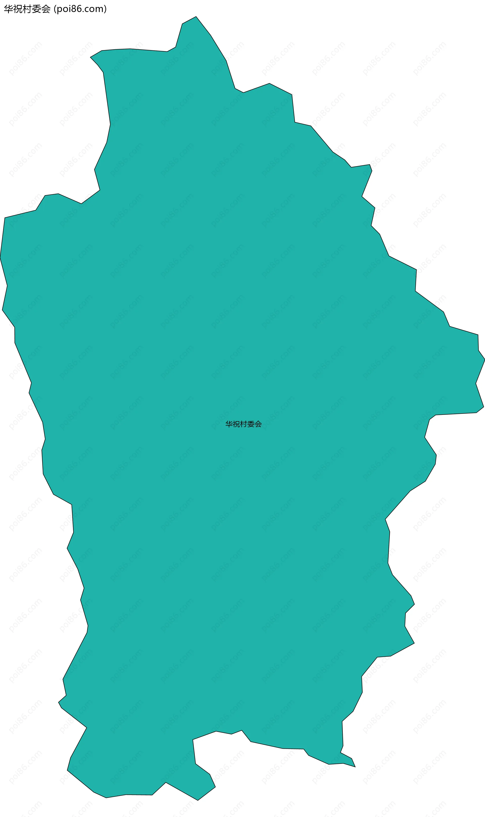 华祝村委会边界地图