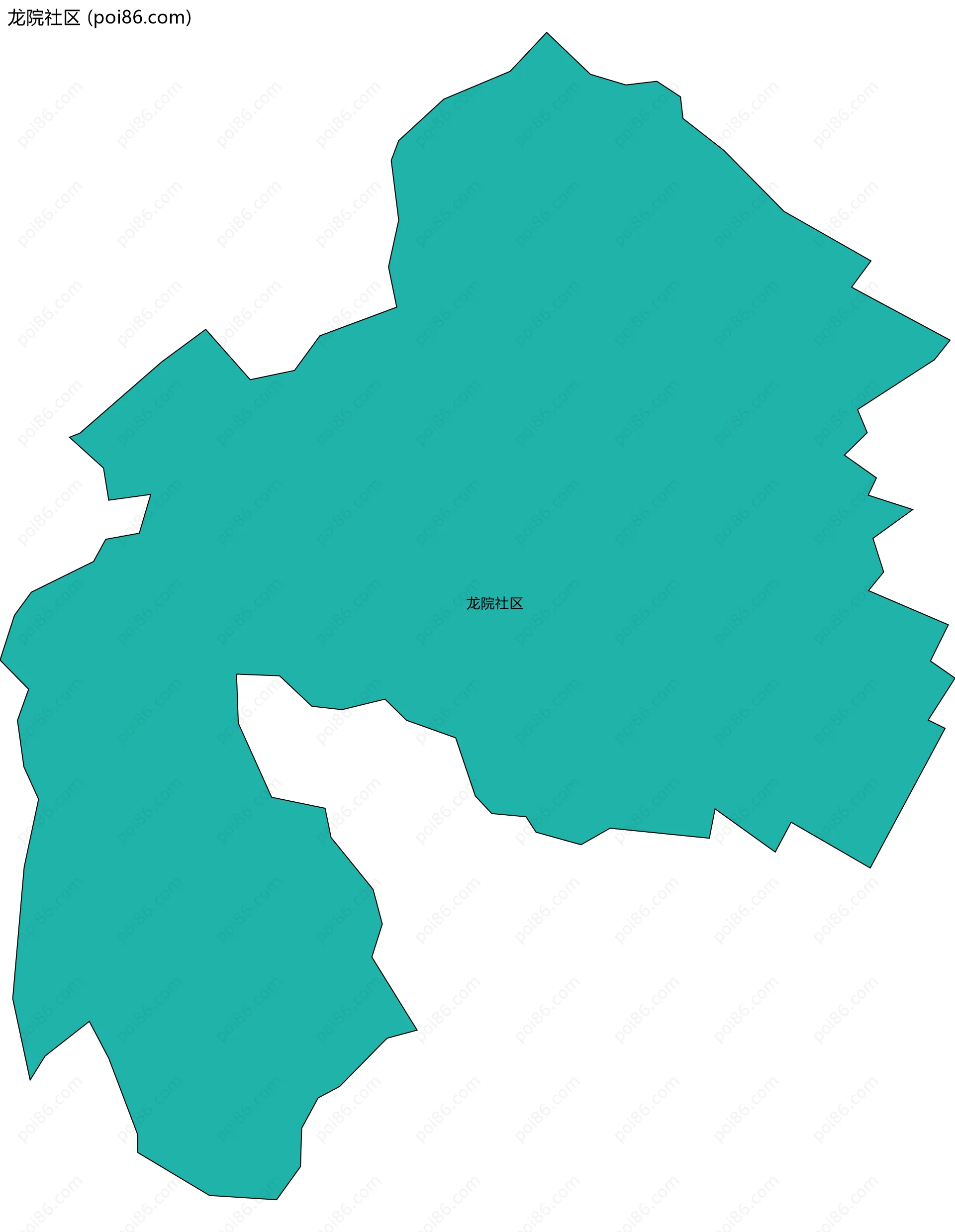 龙院社区边界地图