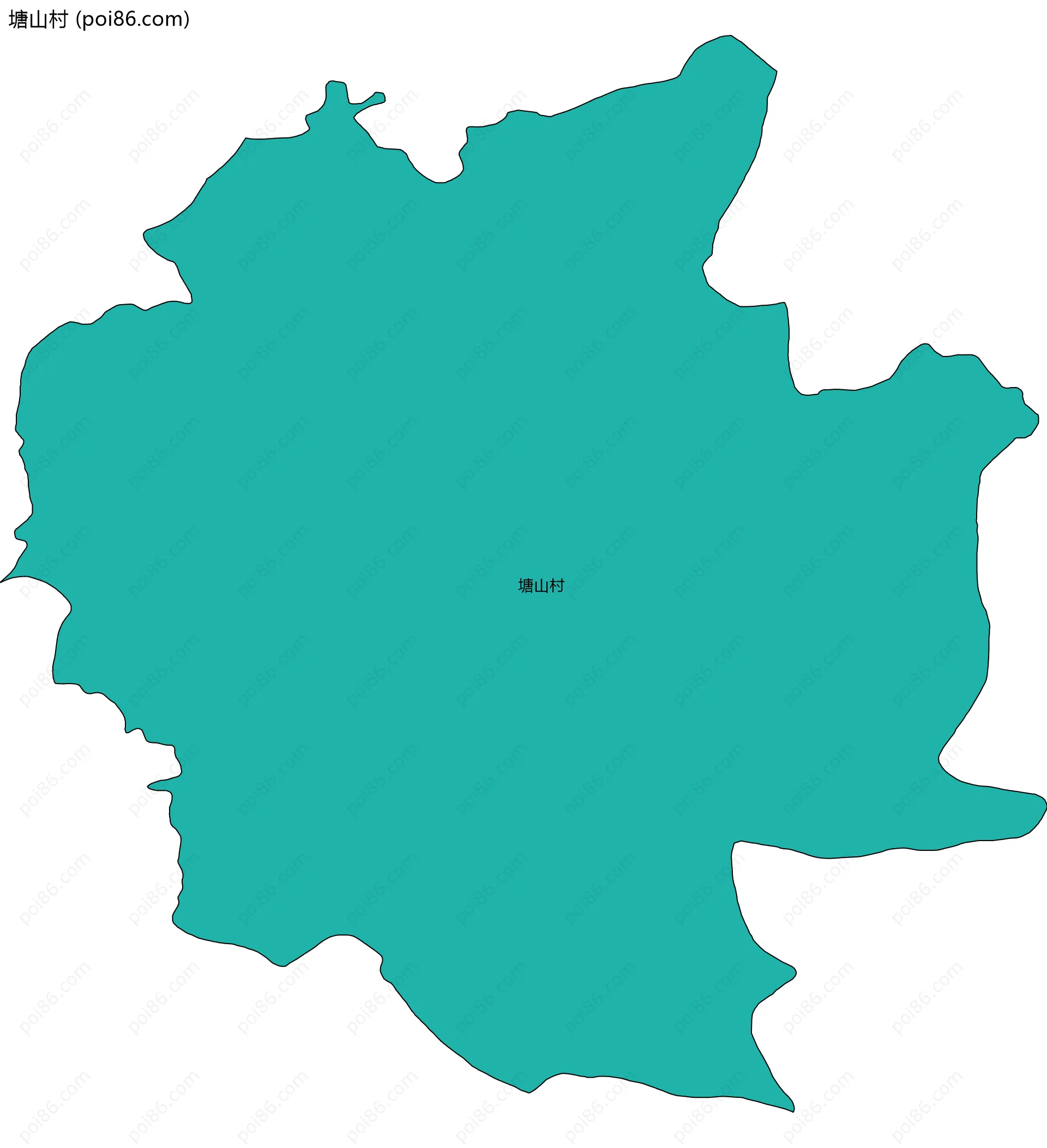 塘山村边界地图