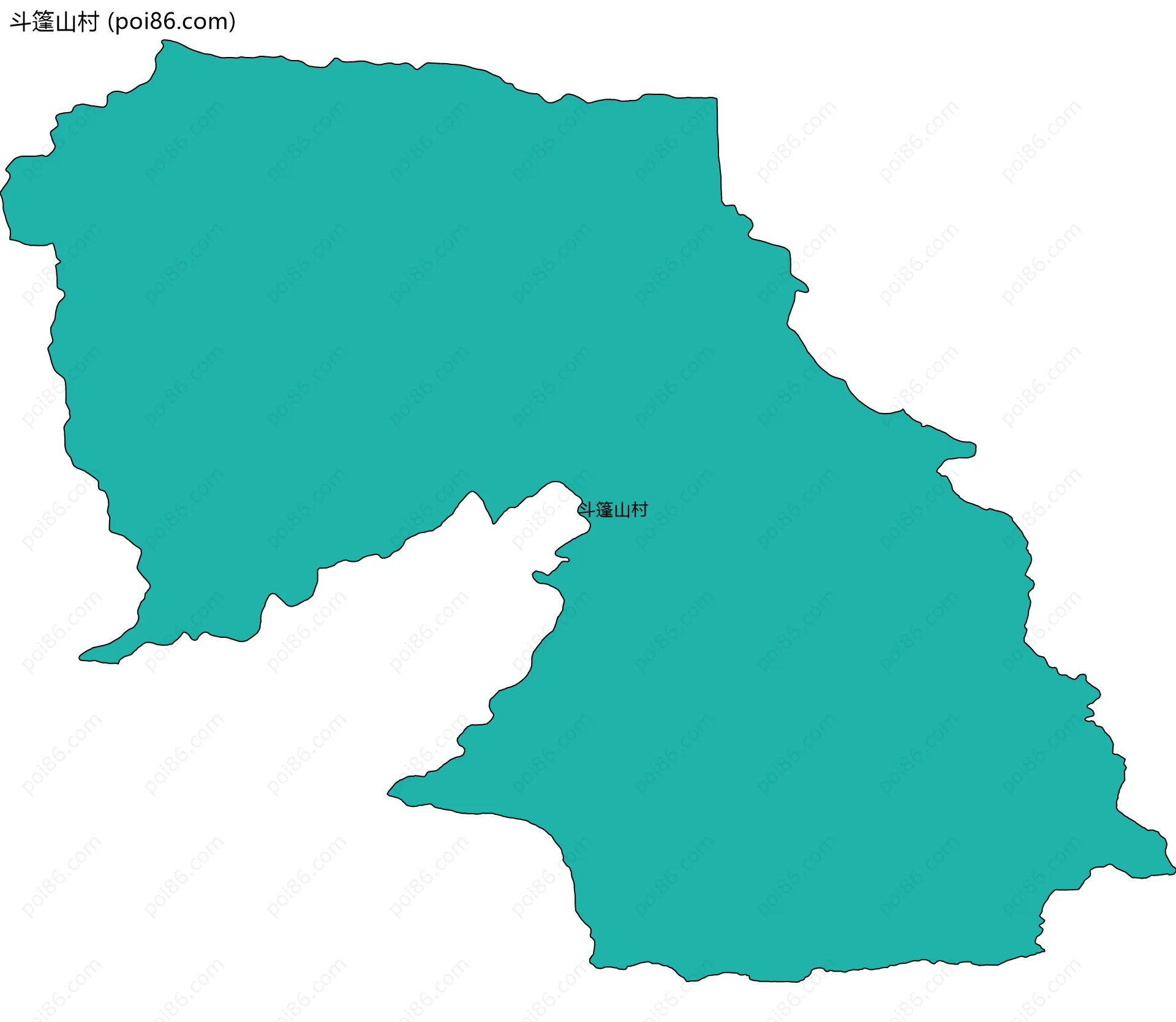 斗篷山村边界地图
