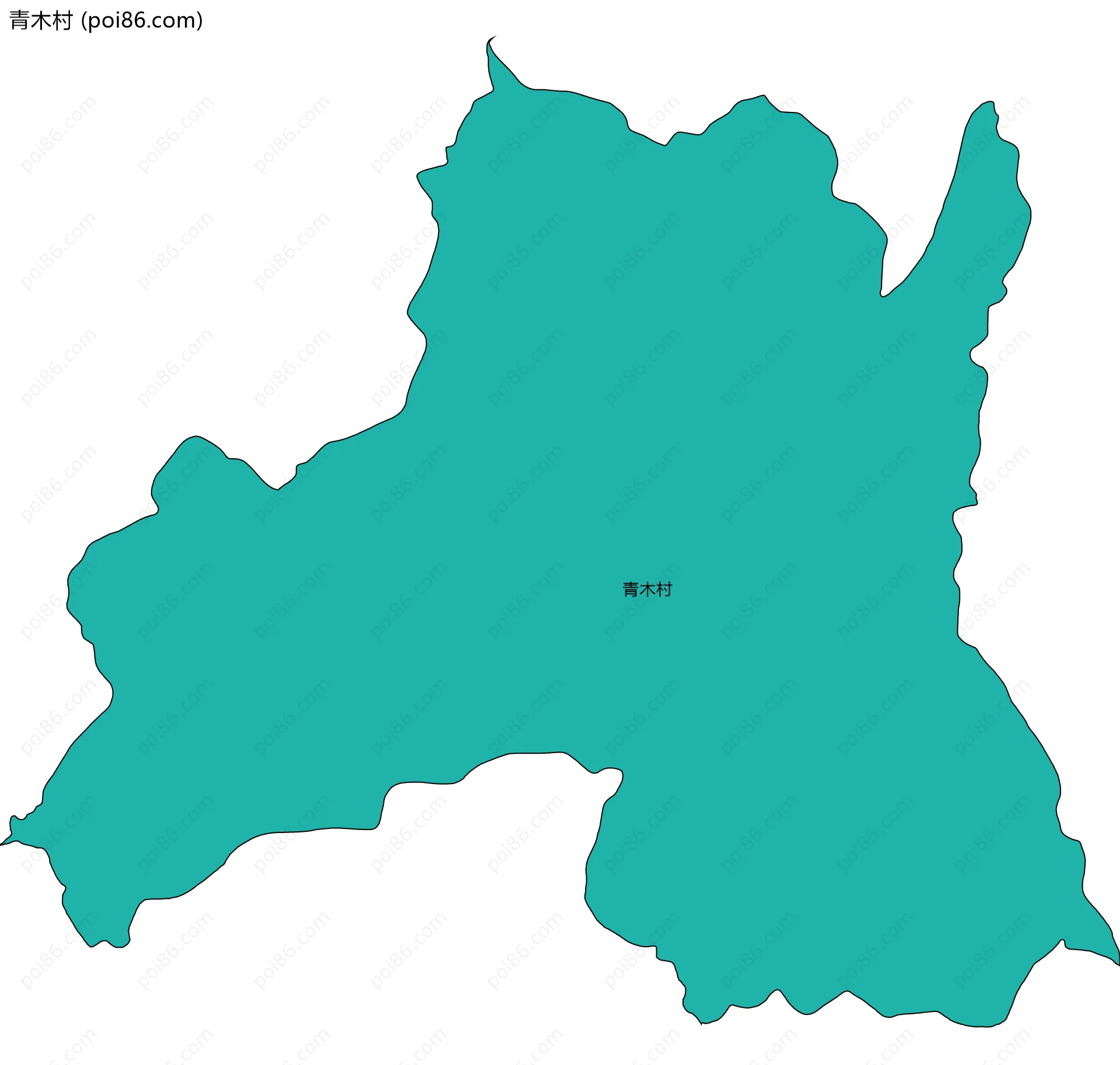 青木村边界地图