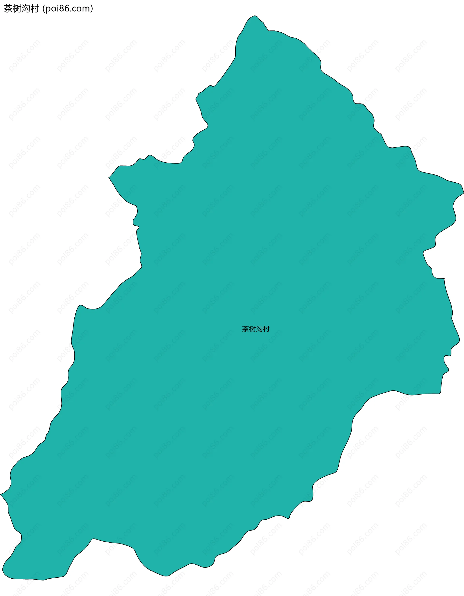 茶树沟村边界地图