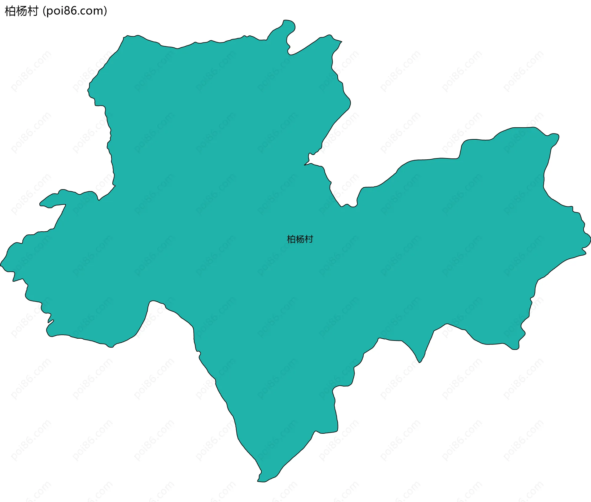 柏杨村边界地图