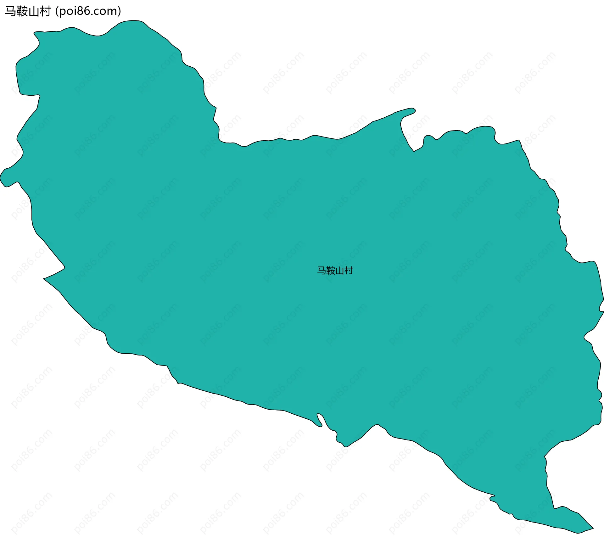马鞍山村边界地图