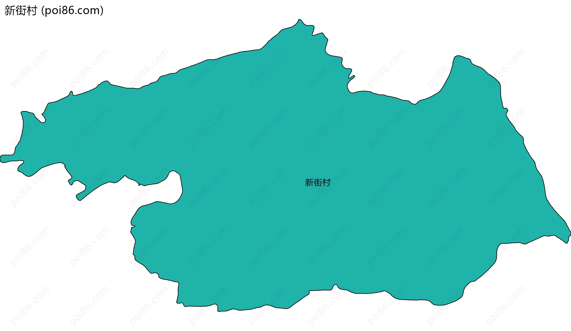 新街村边界地图