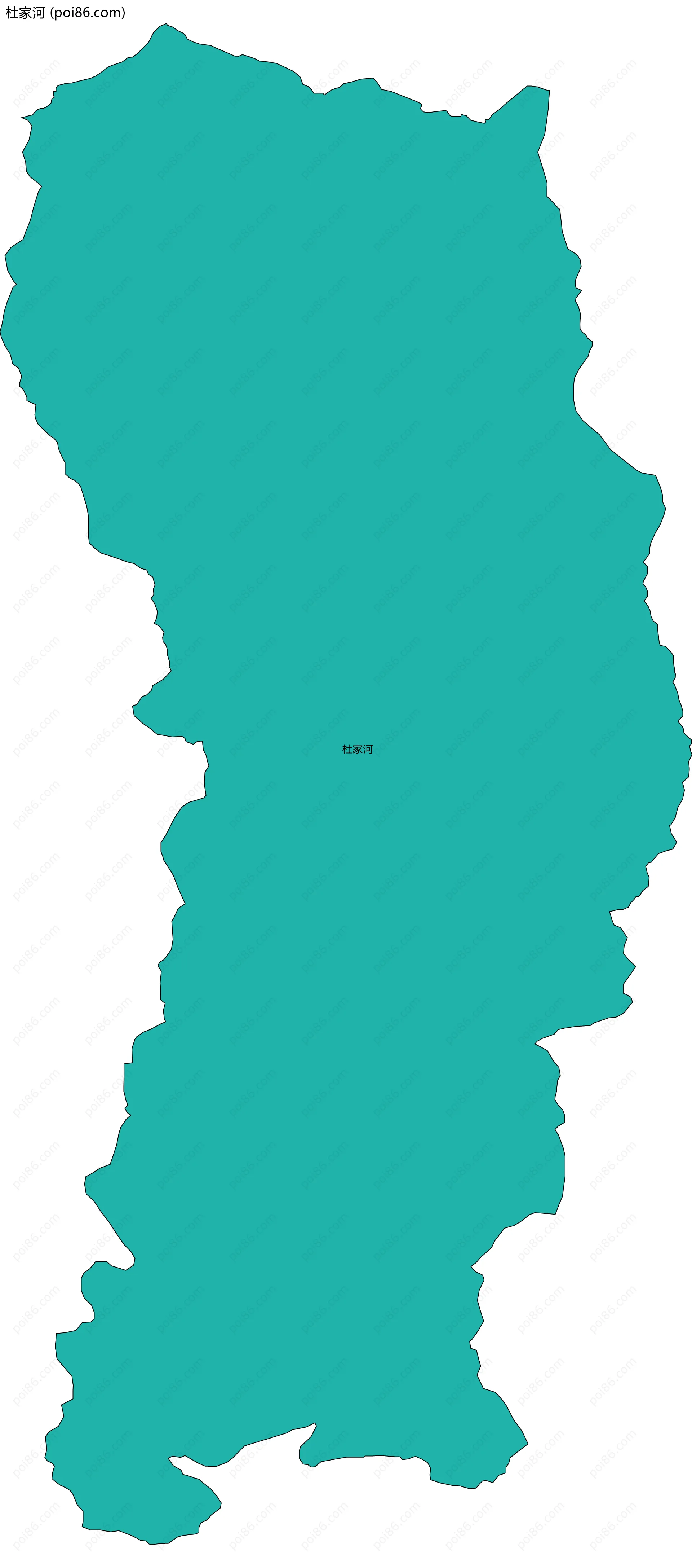 杜家河边界地图