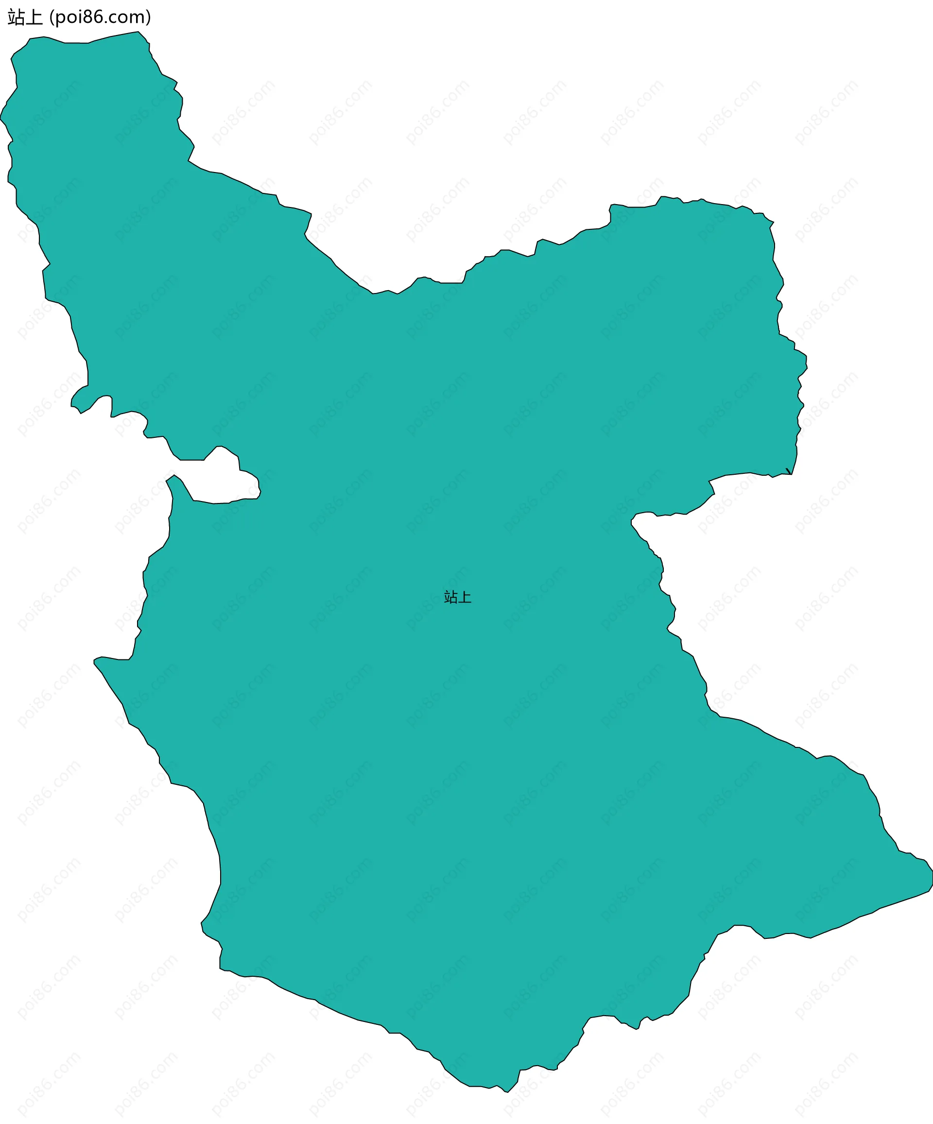站上边界地图