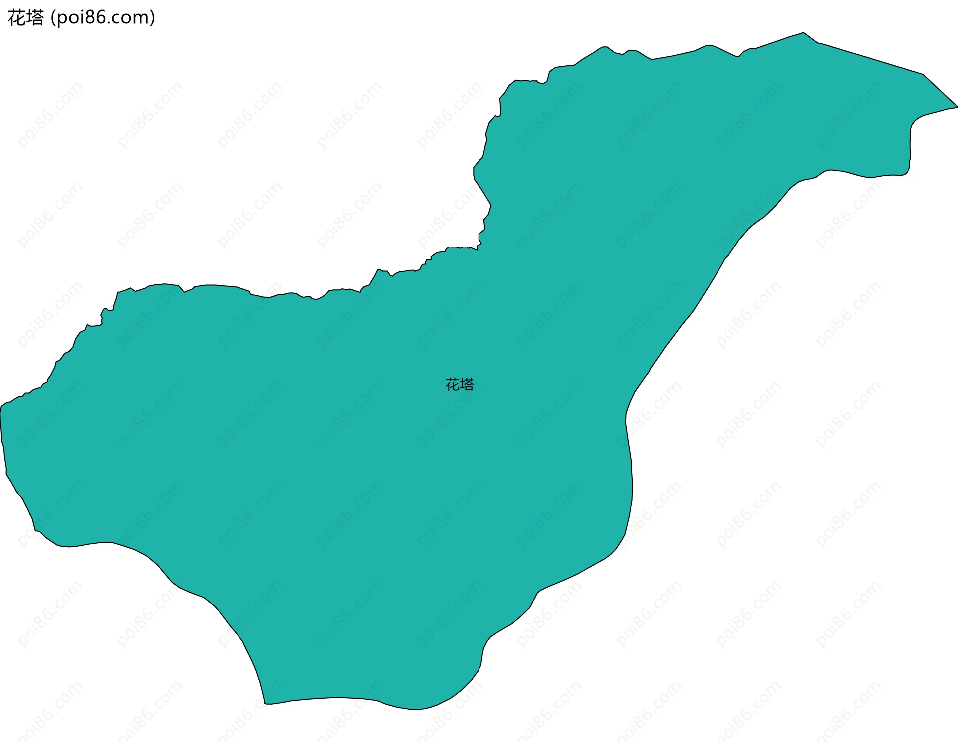 花塔边界地图