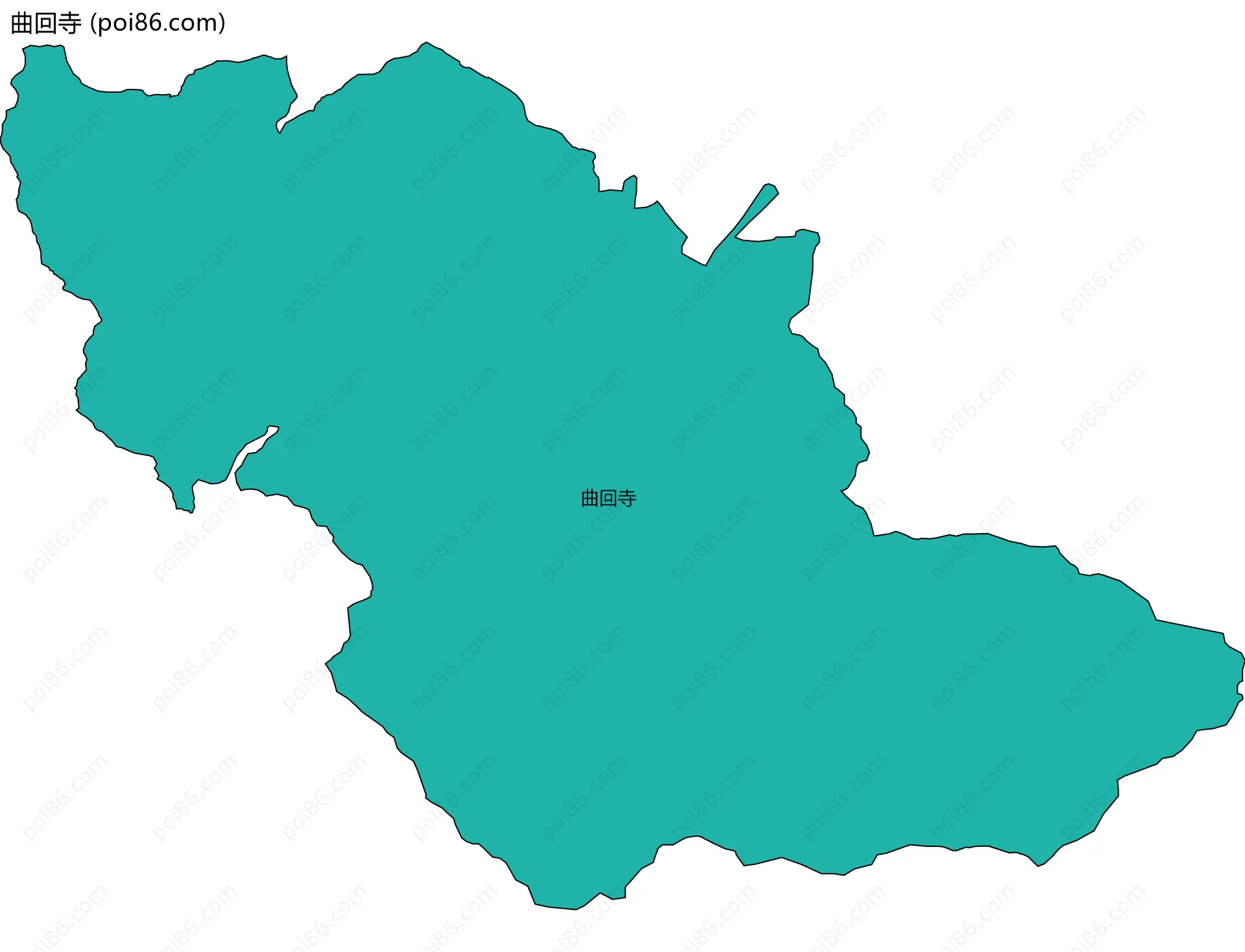 曲回寺边界地图