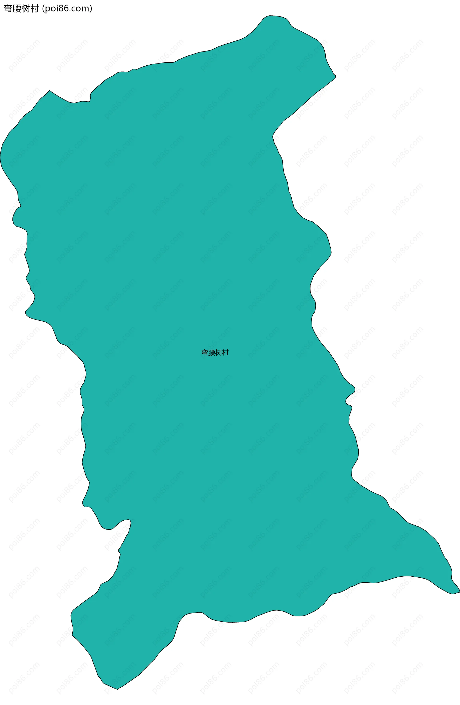 弯腰树村边界地图