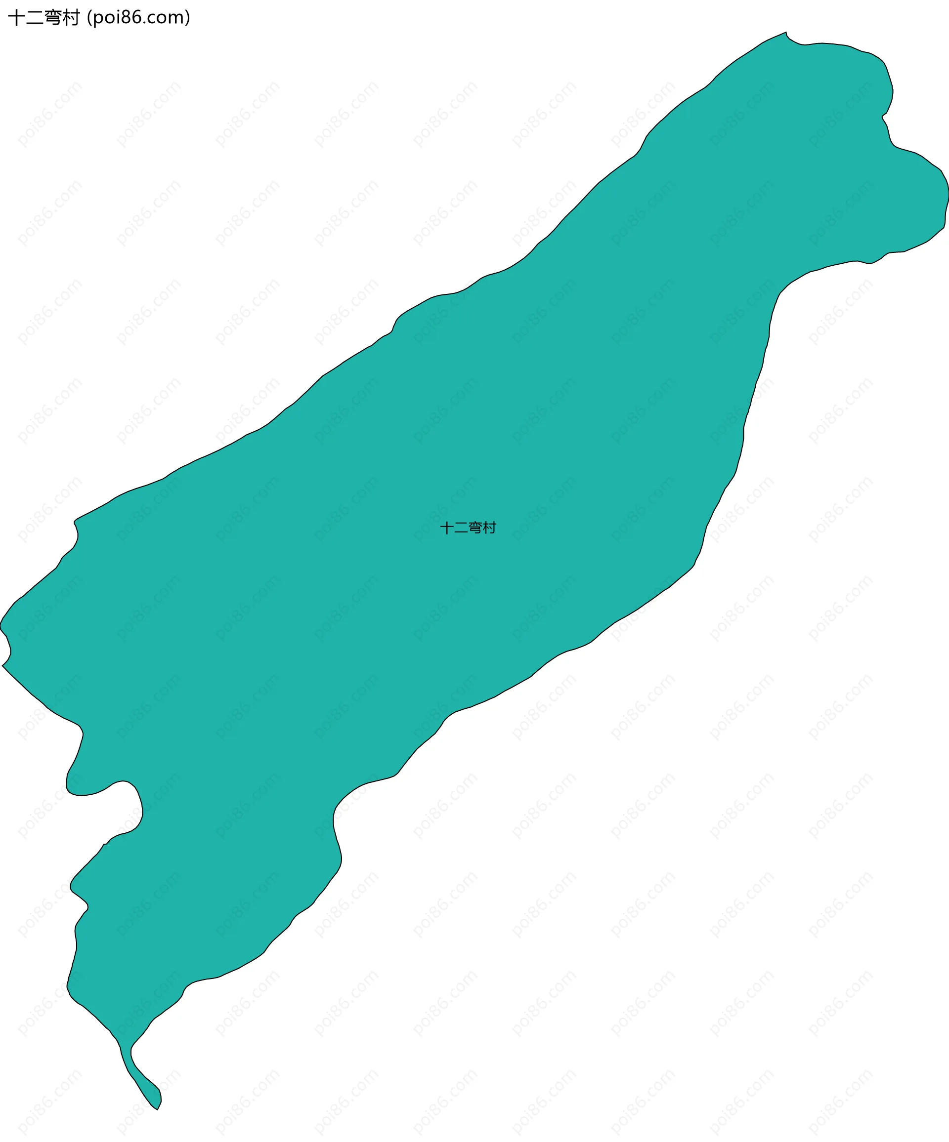 十二弯村边界地图