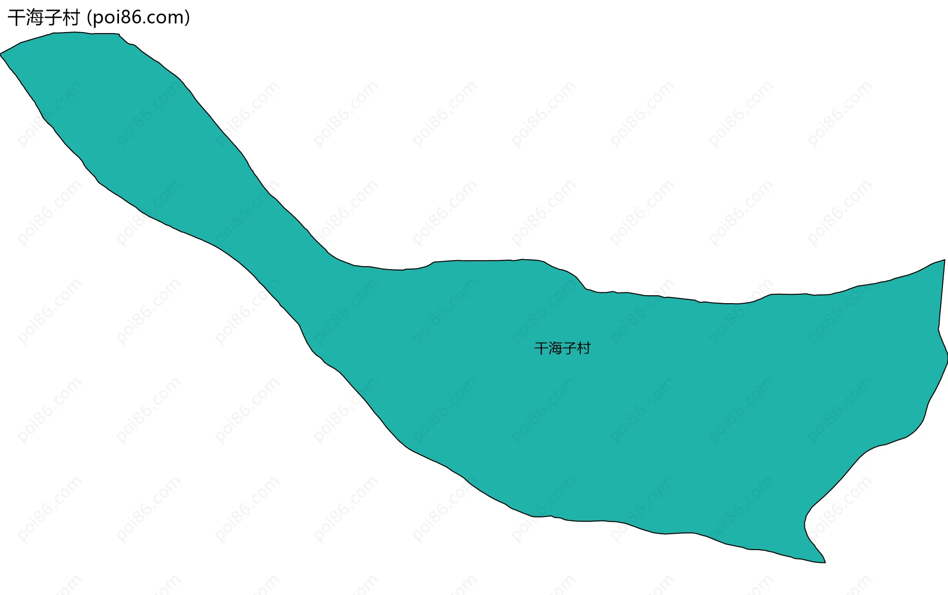 干海子村边界地图