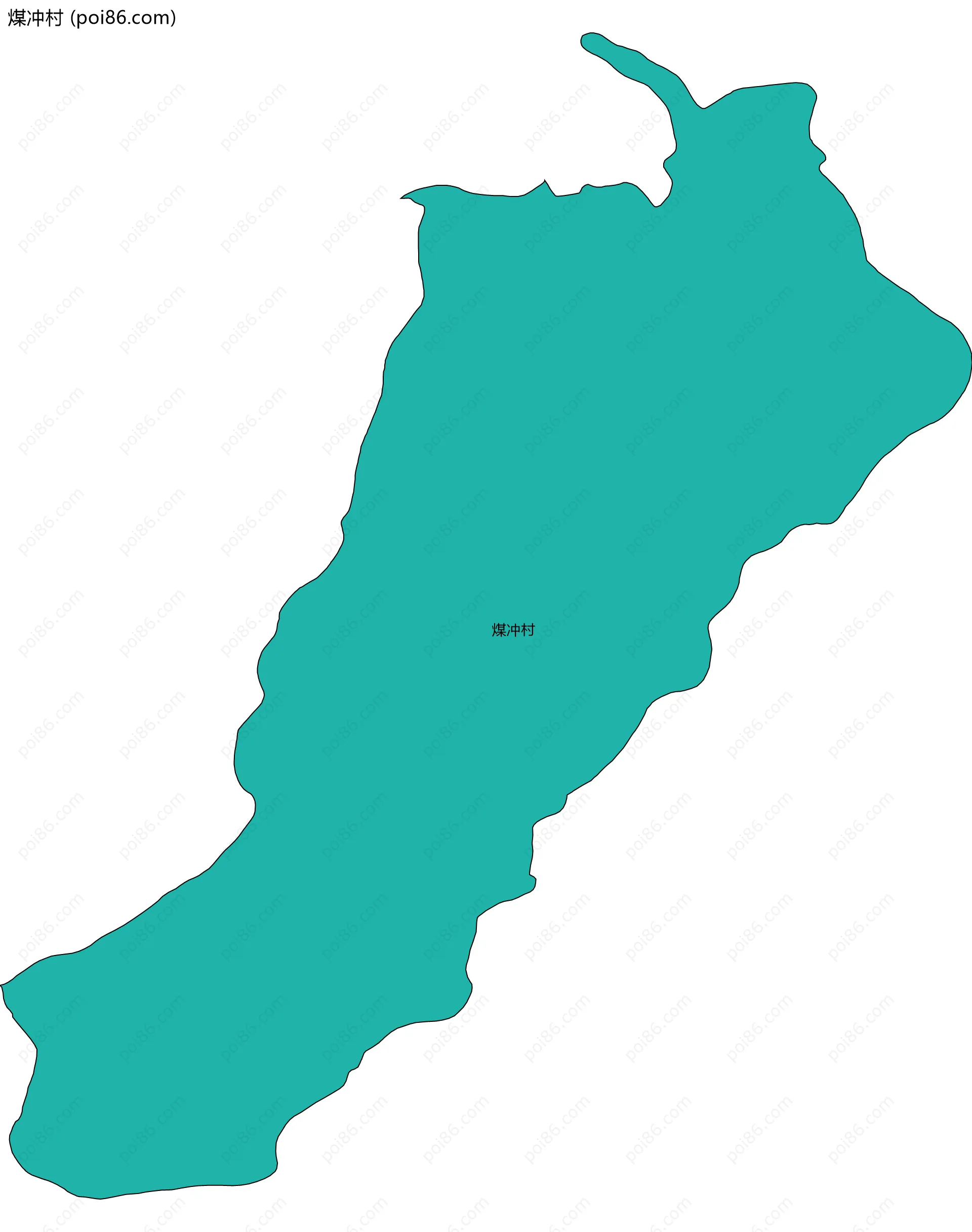 煤冲村边界地图