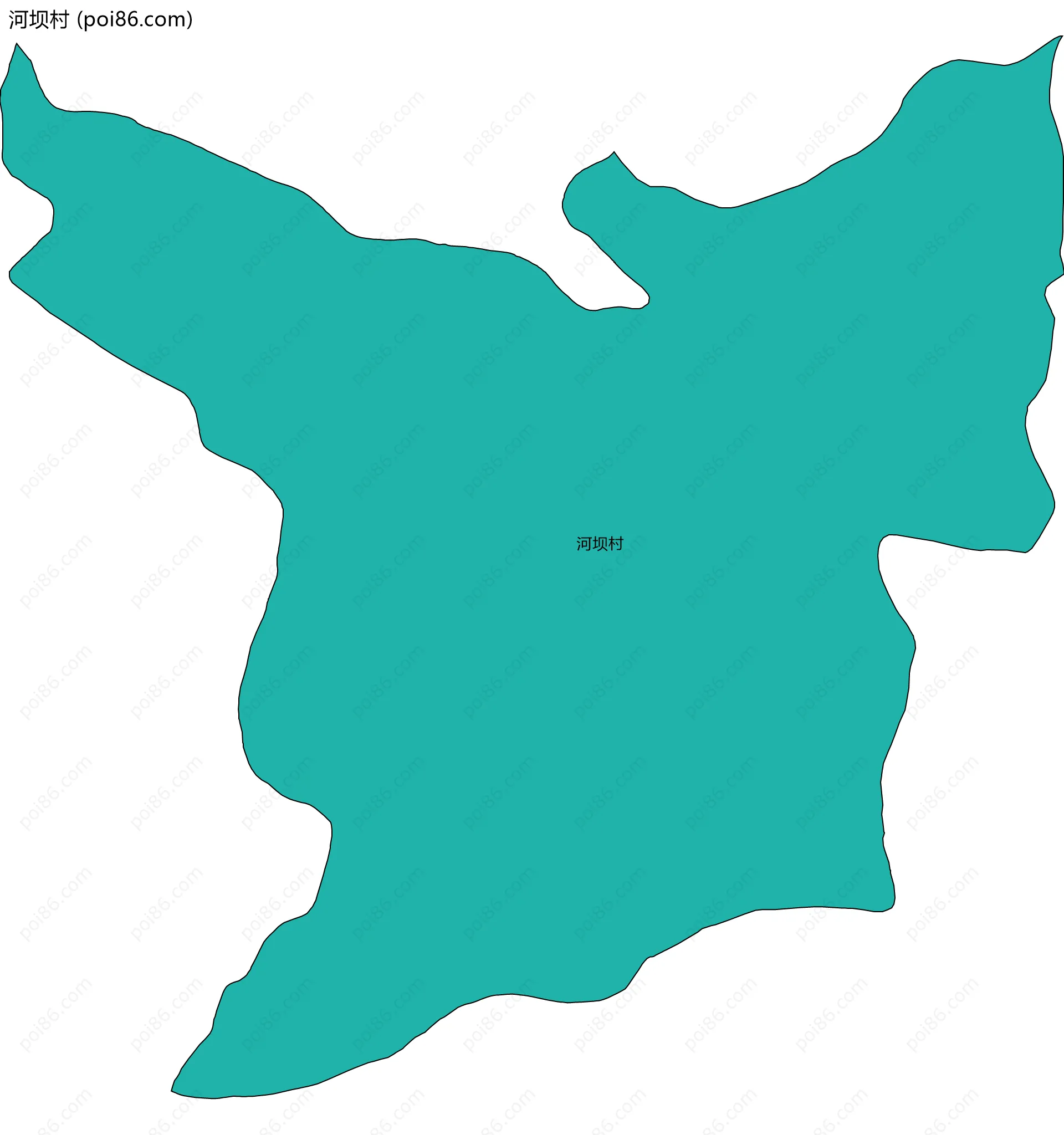 河坝村边界地图