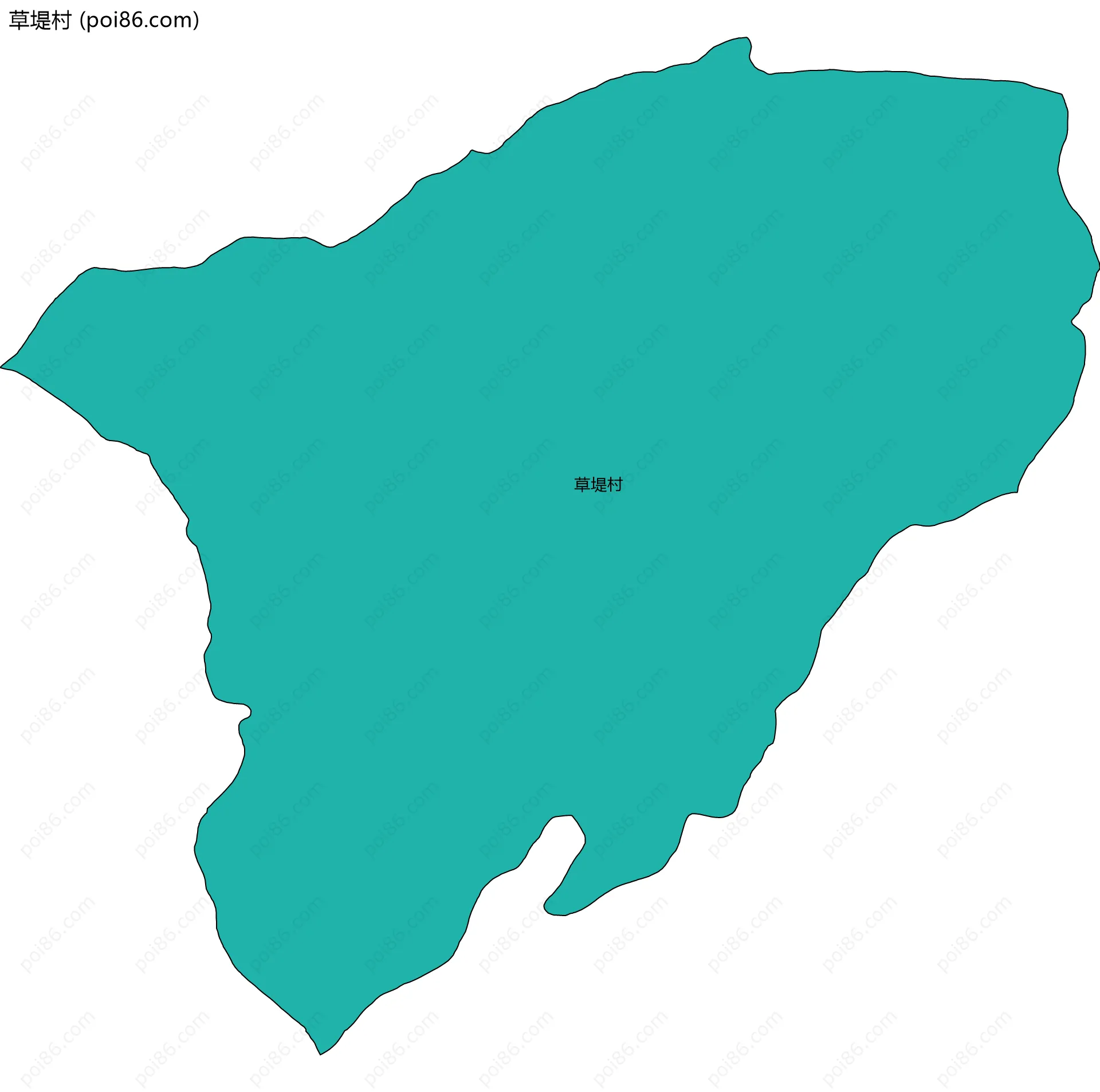 草堤村边界地图