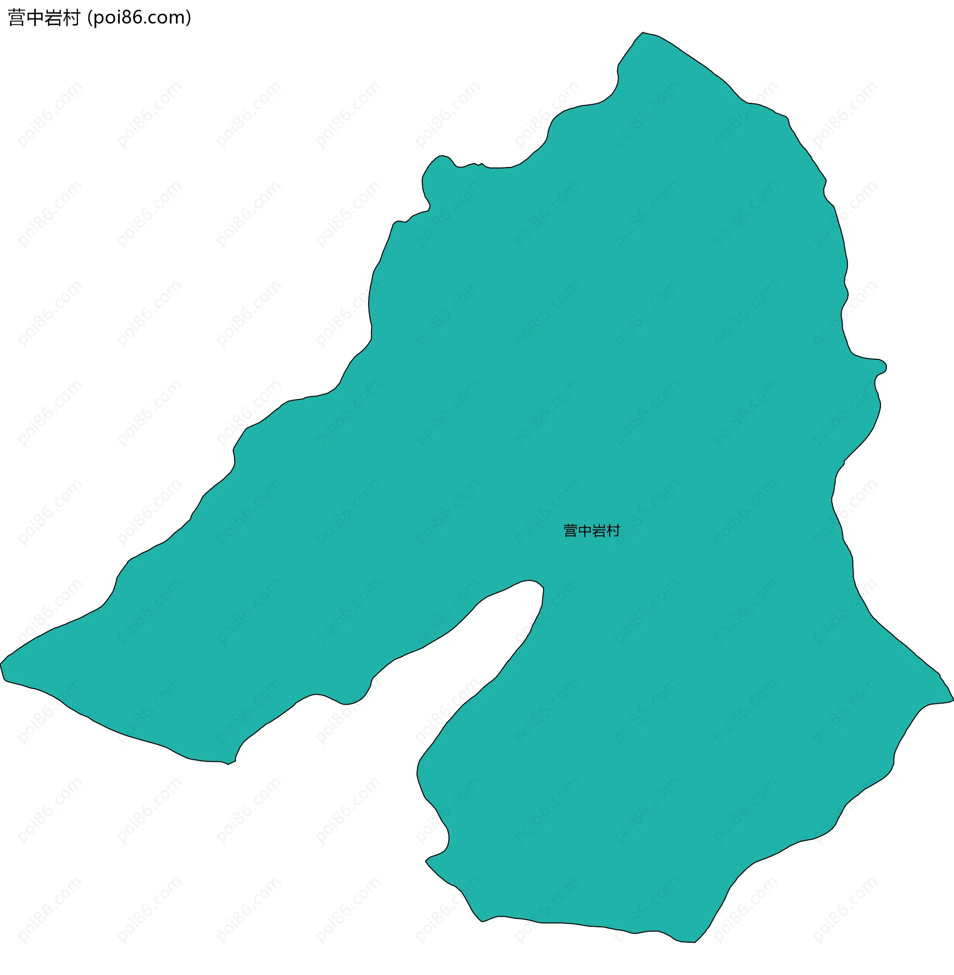 营中岩村边界地图