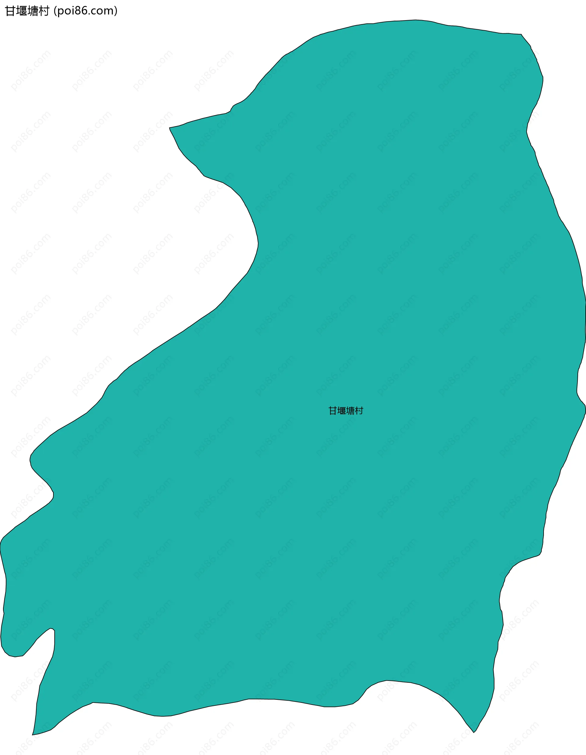 甘堰塘村边界地图