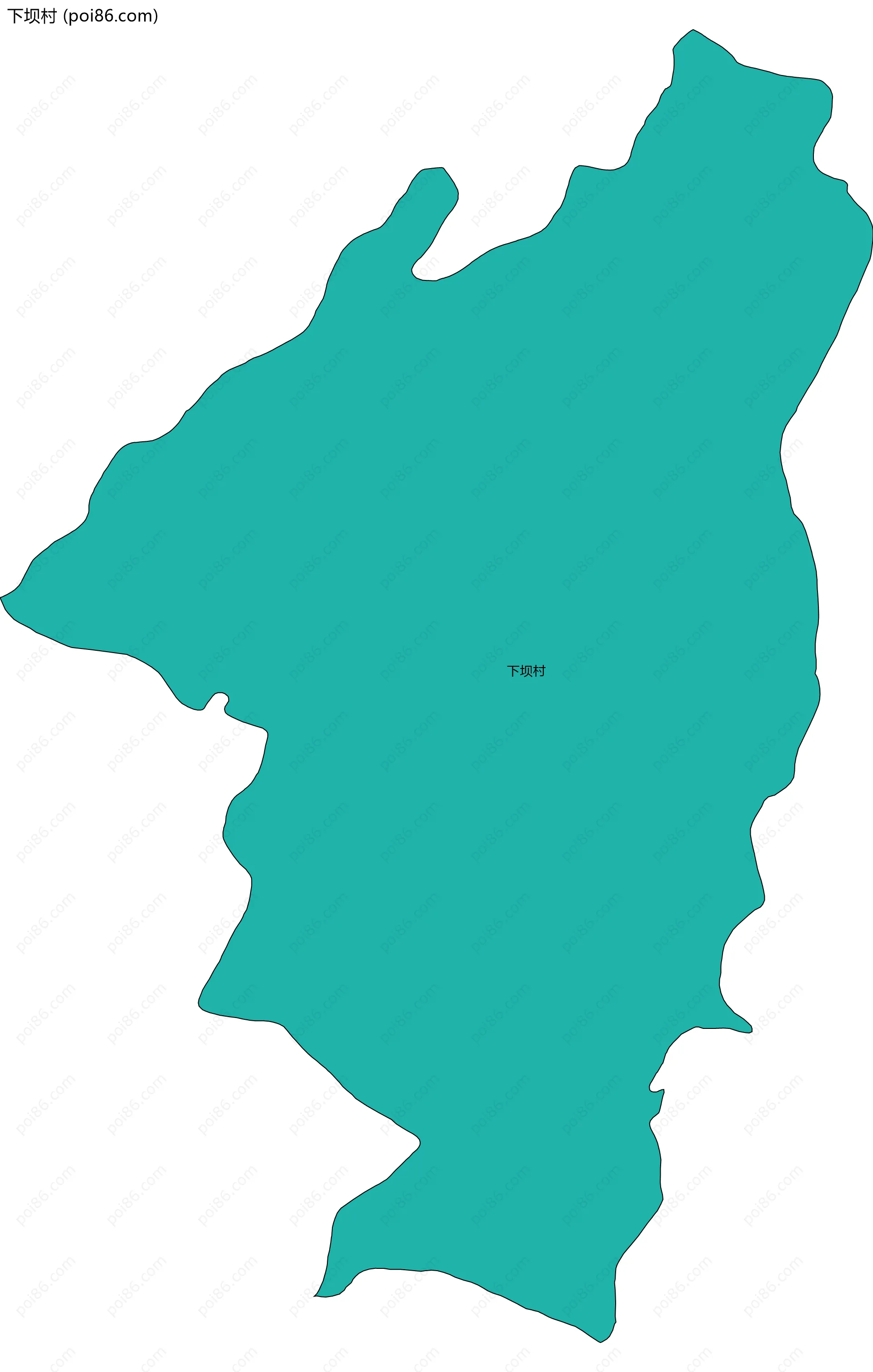 下坝村边界地图
