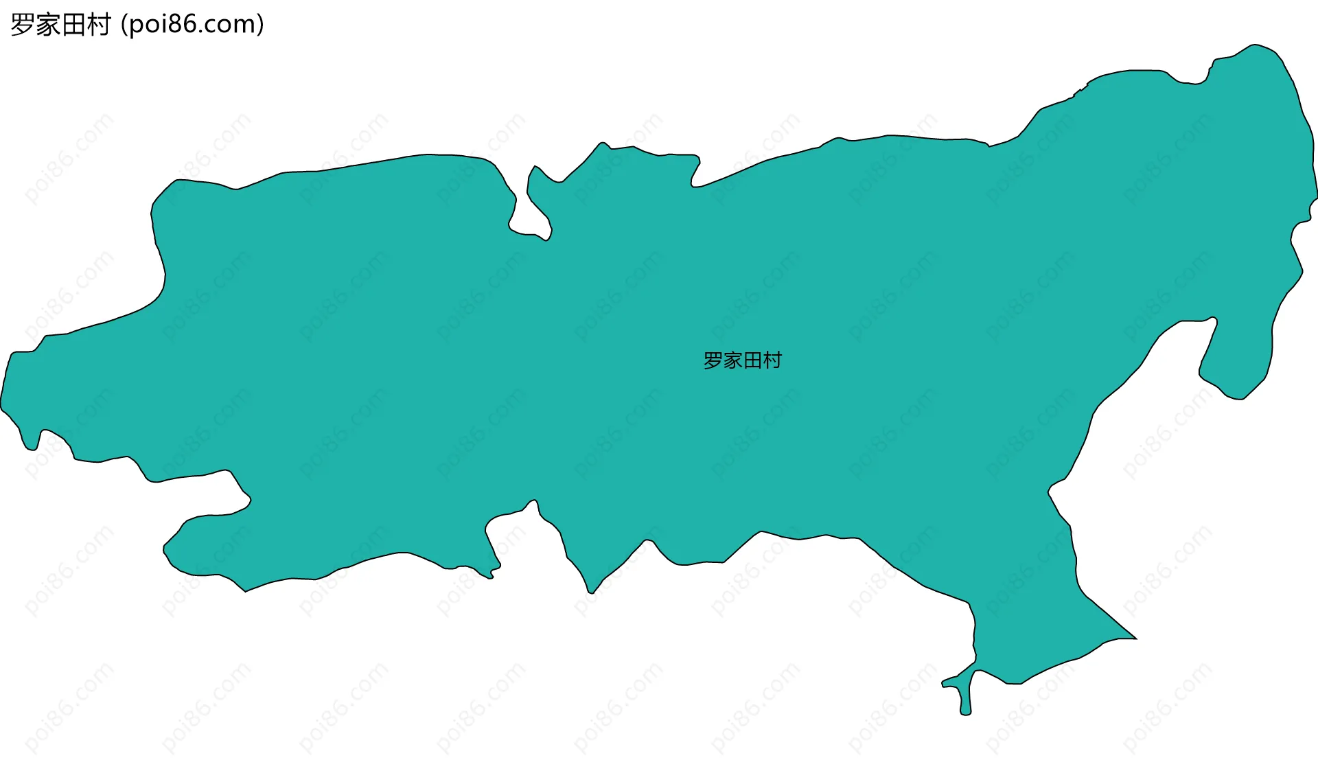 罗家田村边界地图