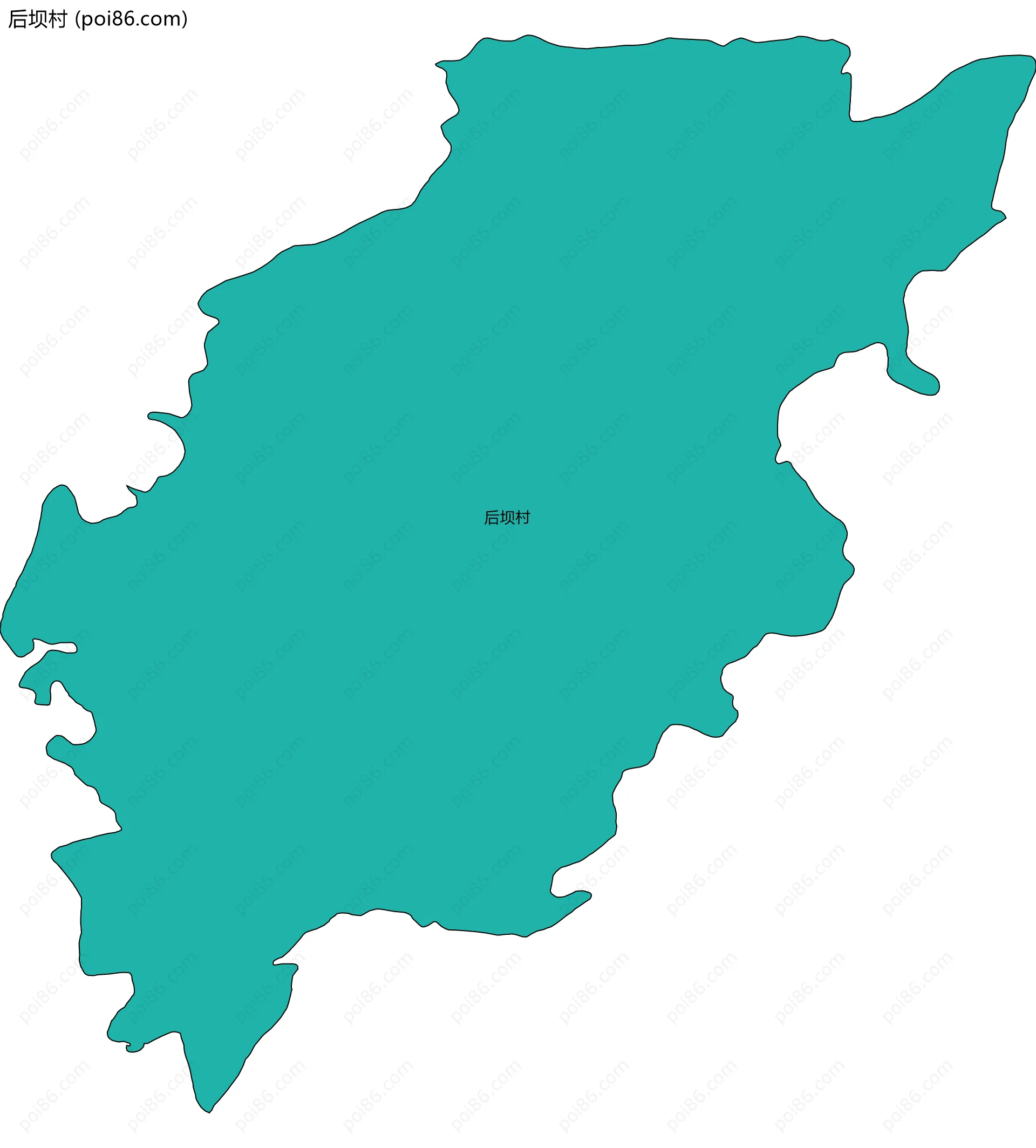 后坝村边界地图