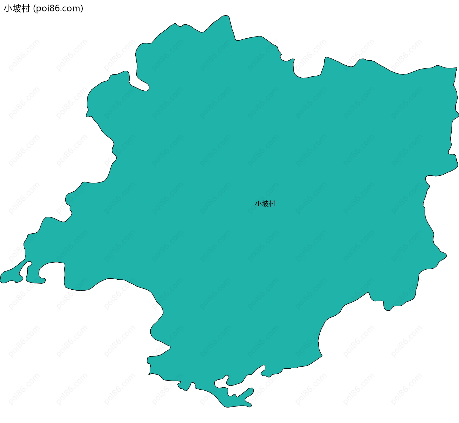 小坡村边界地图