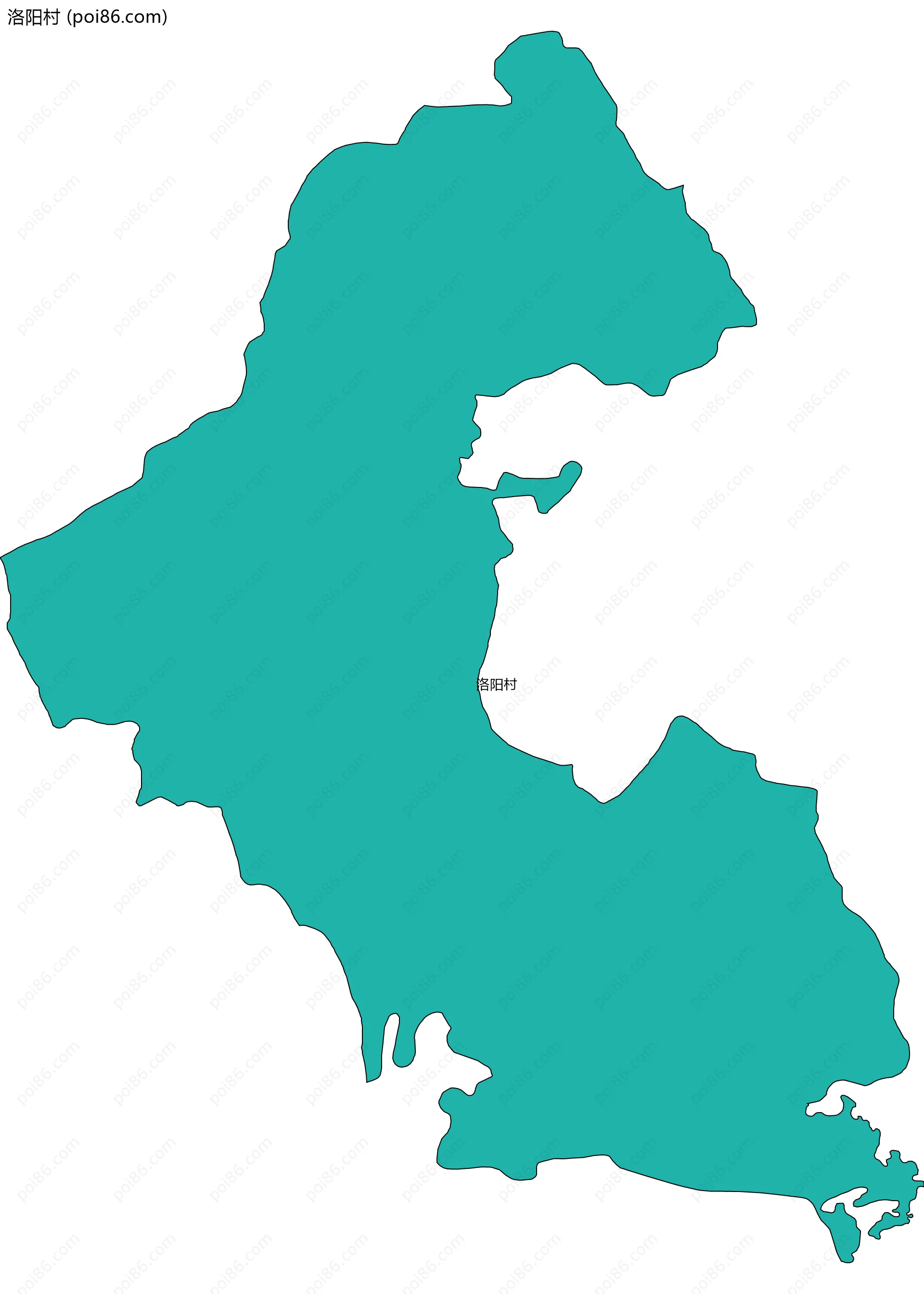 洛阳村边界地图