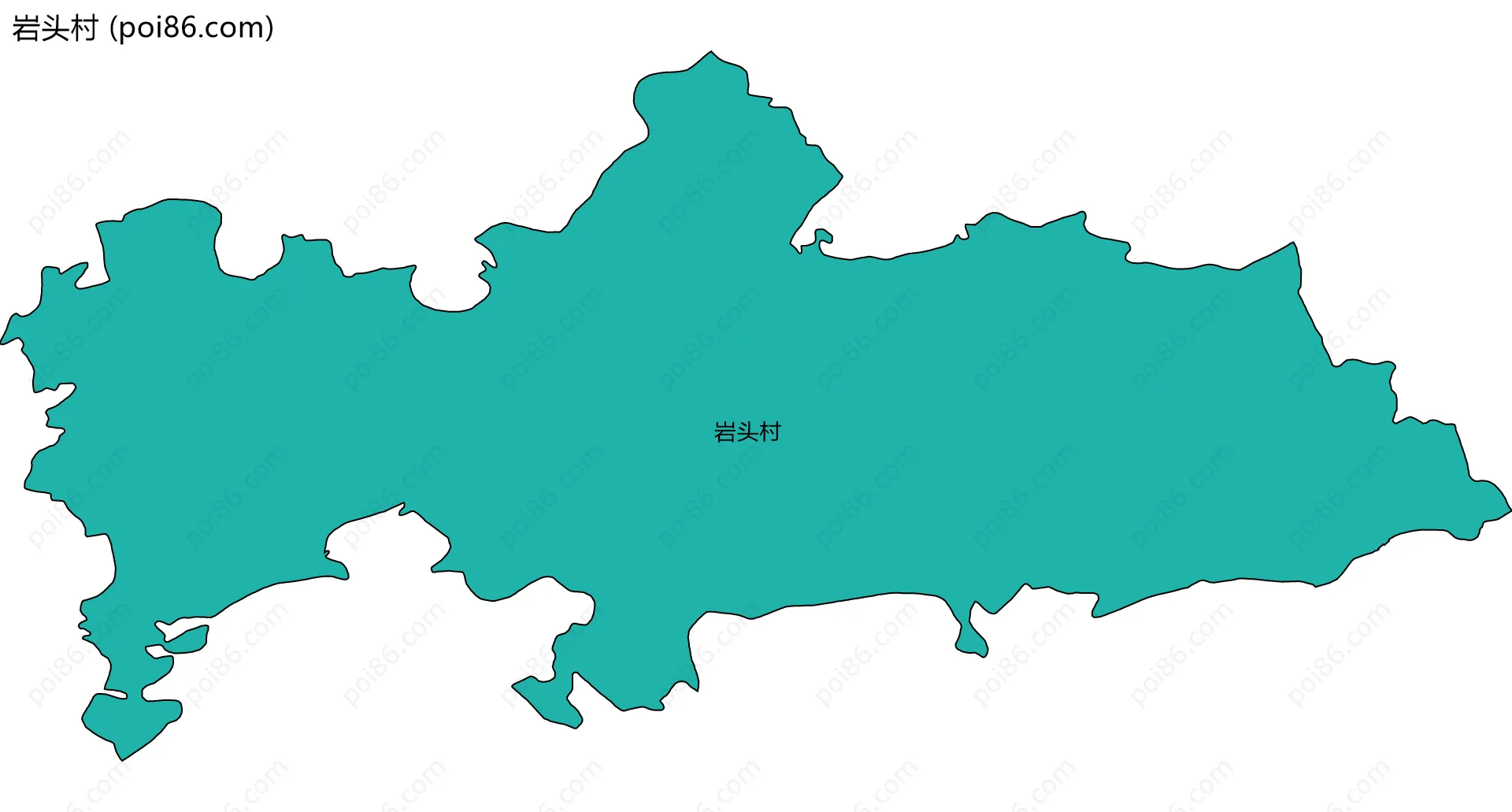 岩头村边界地图