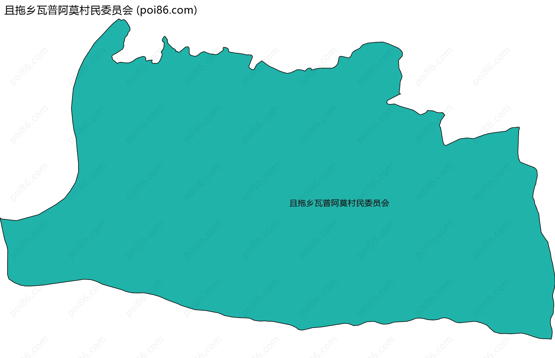 且拖乡瓦普阿莫村民委员会边界地图