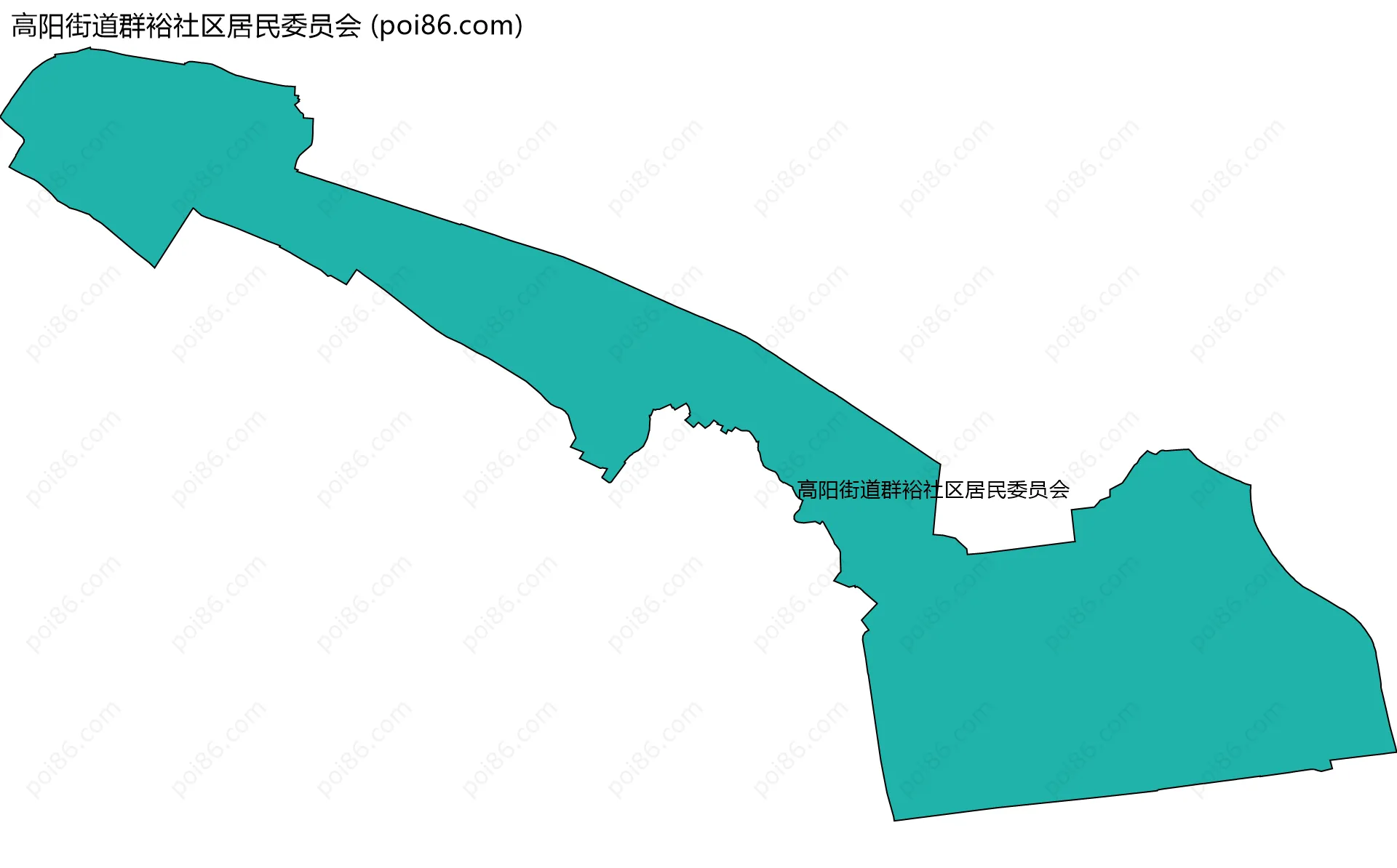 高阳街道群裕社区居民委员会边界地图
