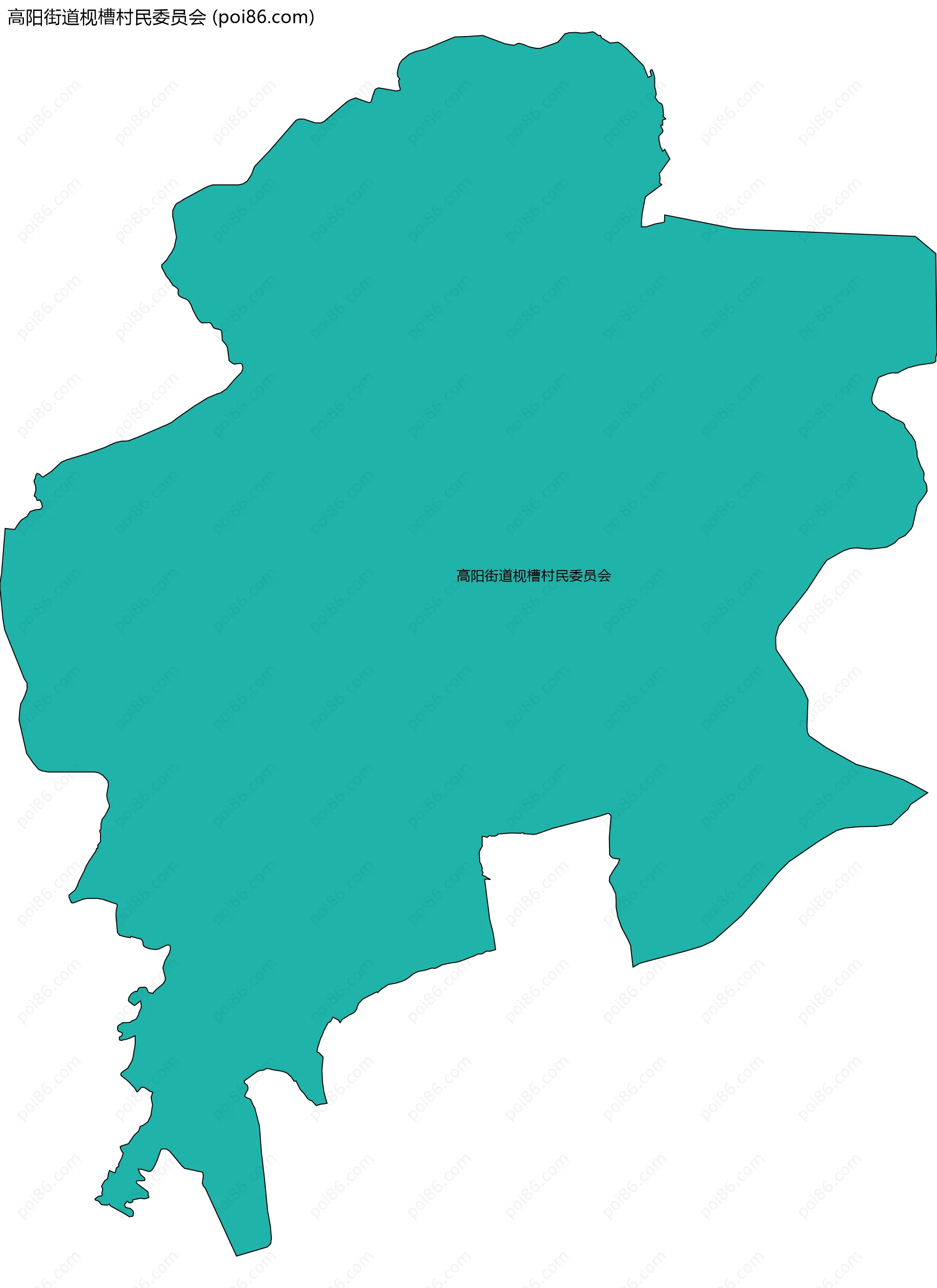 高阳街道枧槽村民委员会边界地图