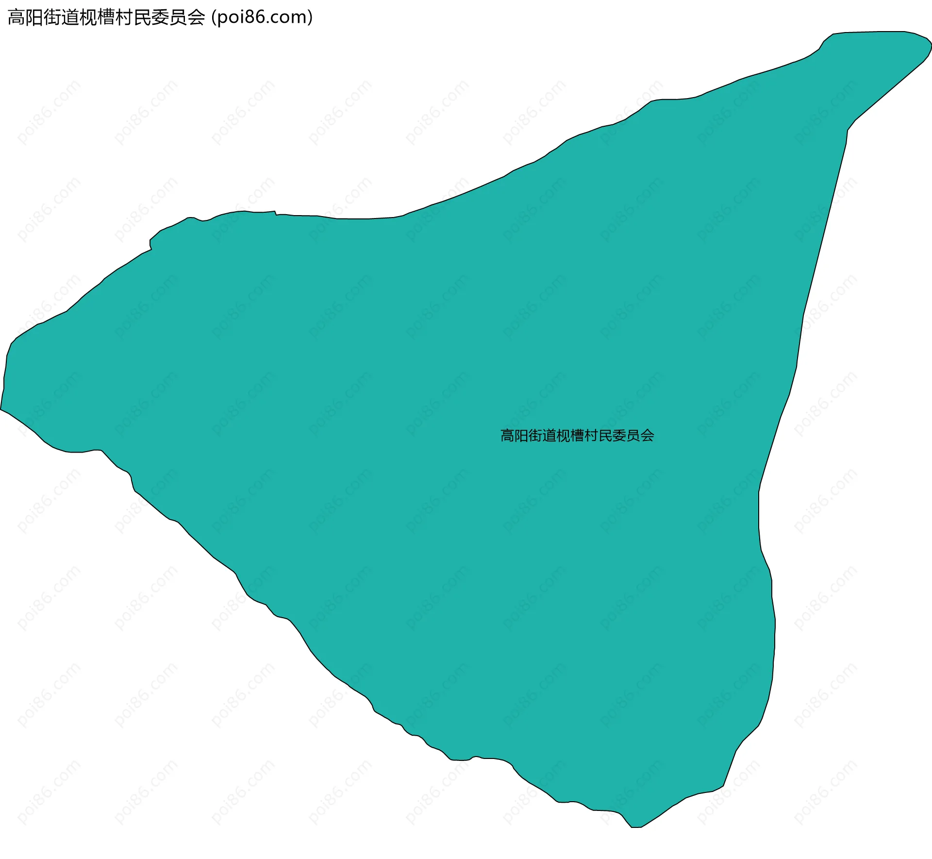 高阳街道枧槽村民委员会边界地图