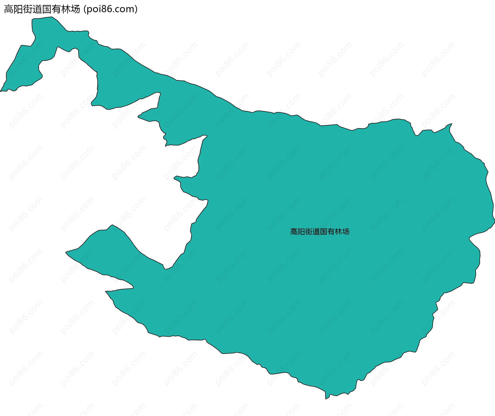 高阳街道国有林场边界地图